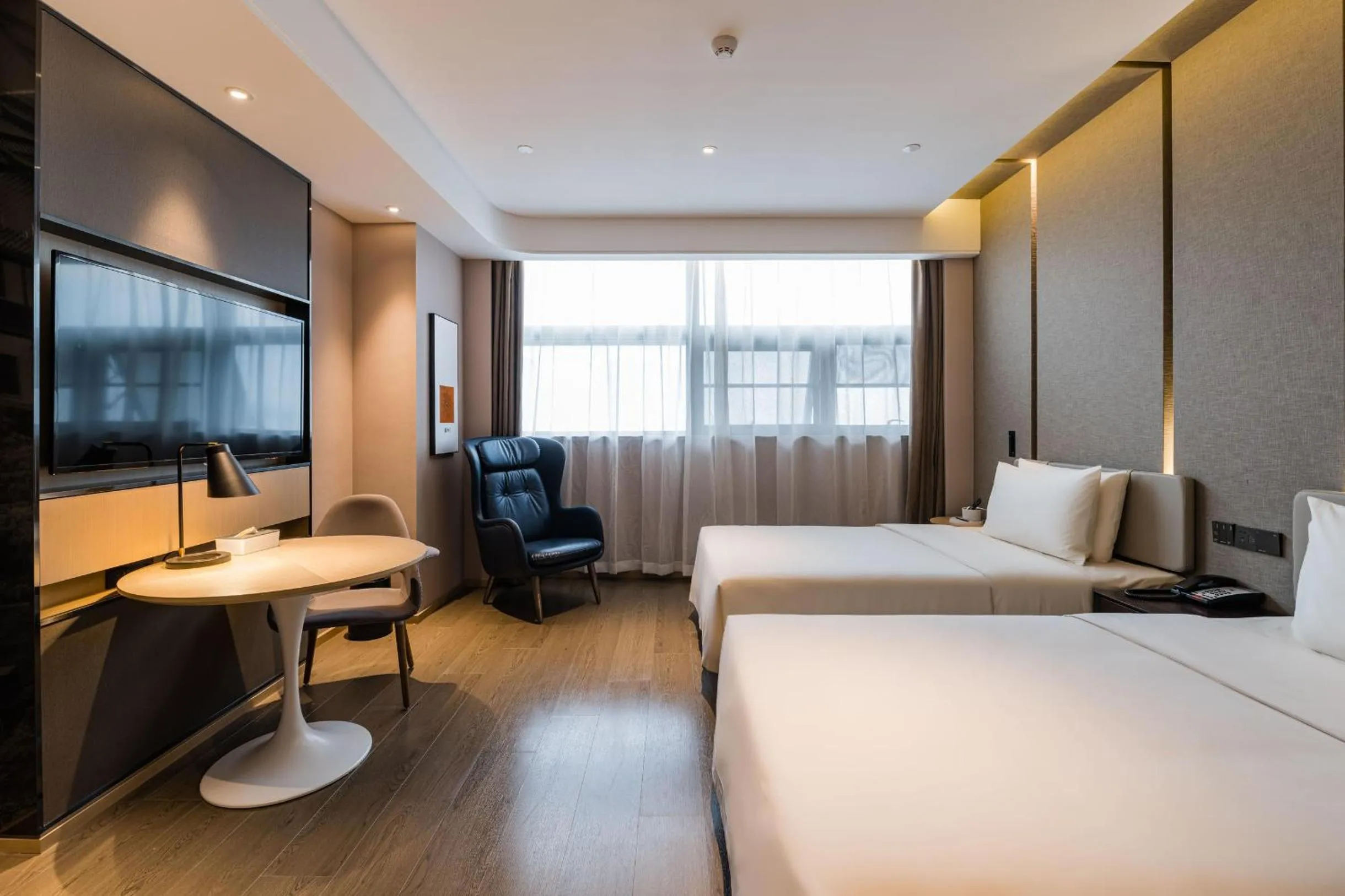 Bed in Atour Hotel Nanjing Olympic Sports Center Tianhe Plaza