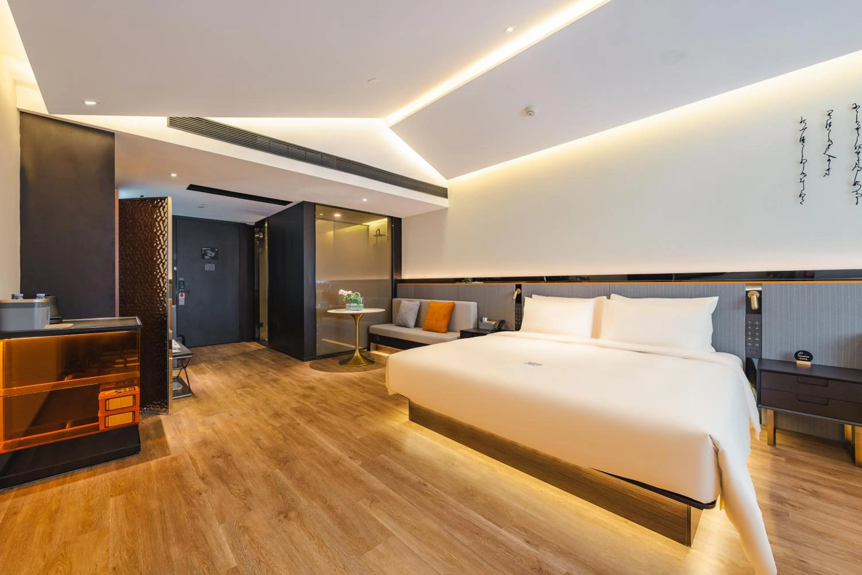 Bed in Atour S Hotel Wuxi Nanchang Street