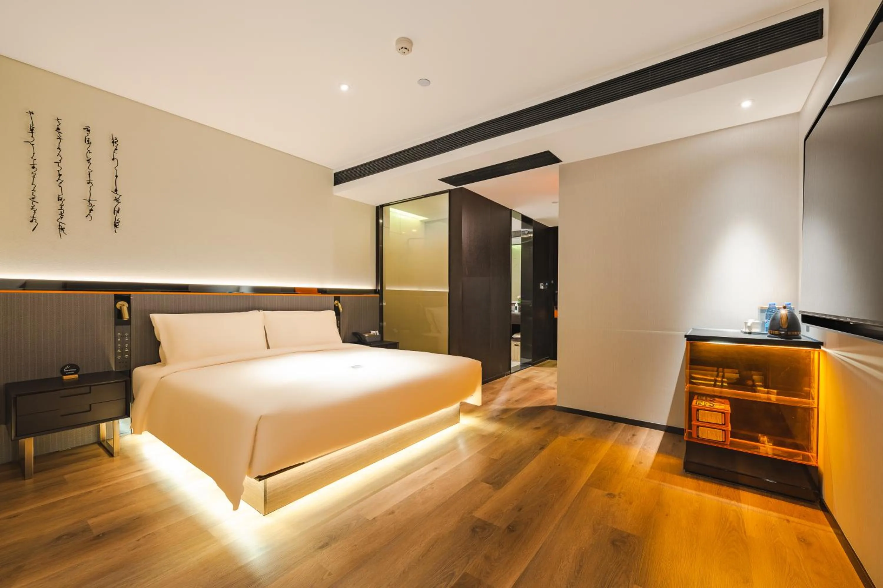 Bed in Atour S Hotel Wuxi Nanchang Street