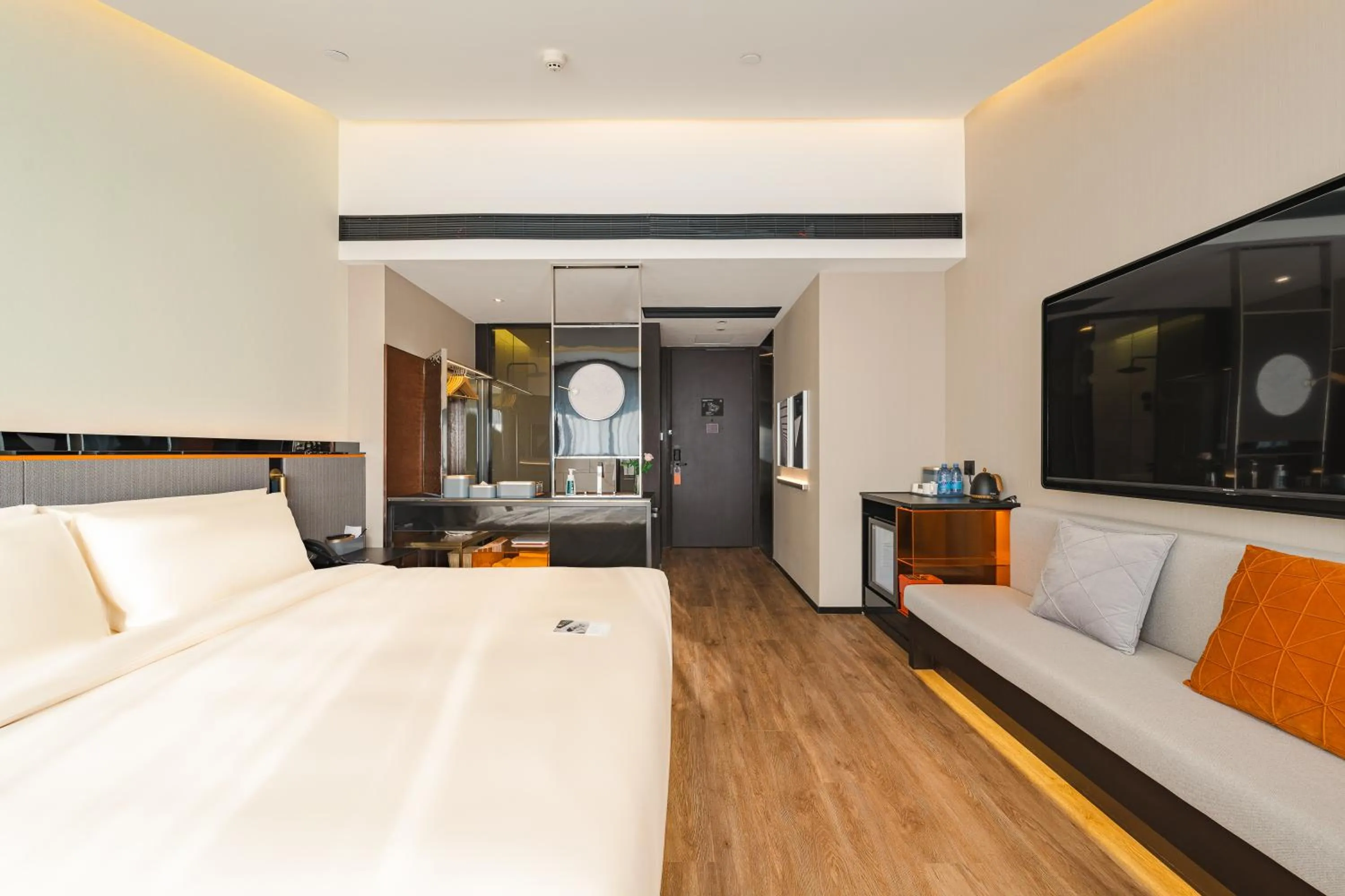 Bed in Atour S Hotel Wuxi Nanchang Street