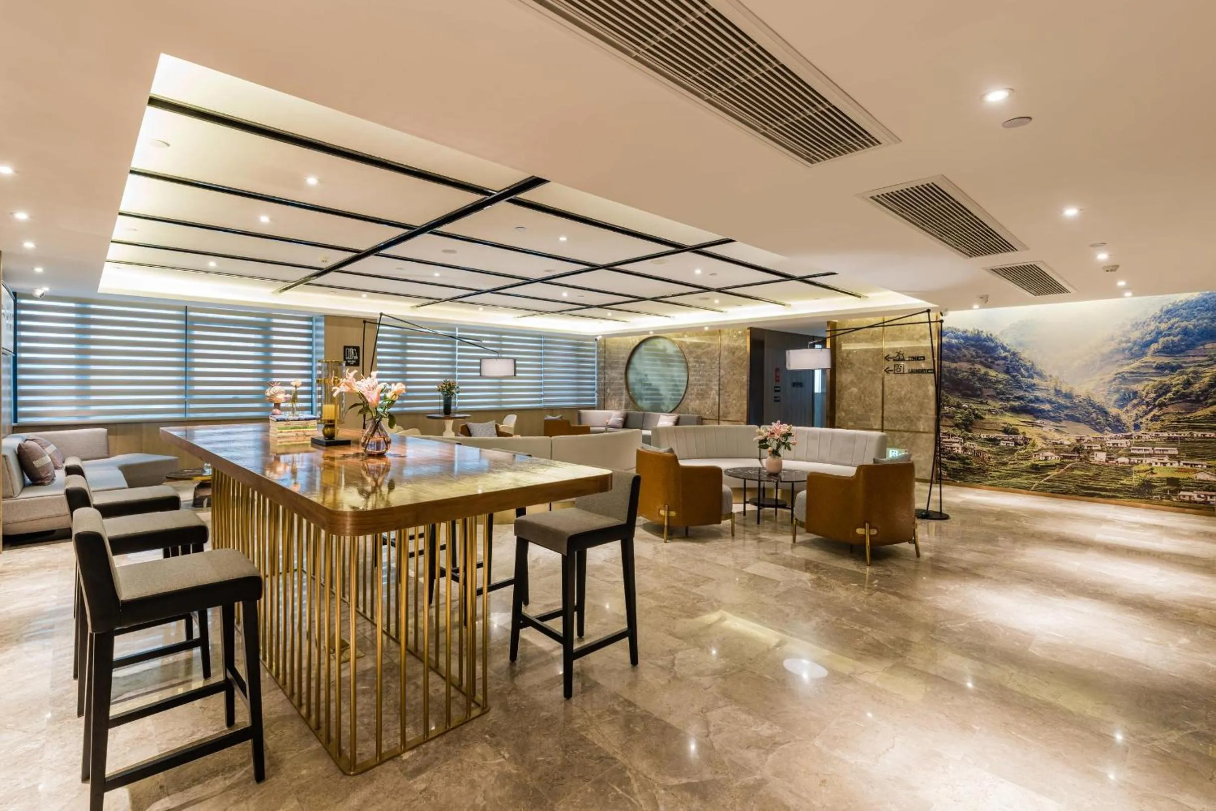 Seating area in Atour Hotel Suzhou North High-Speed Railway Station