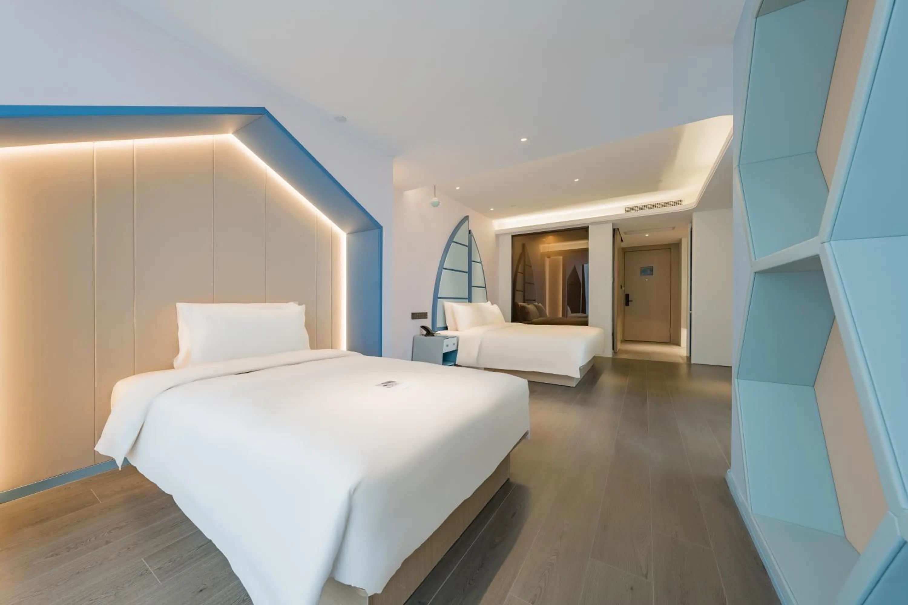 Bed in Atour Hotel Suzhou Wujiang Suzhou Bay