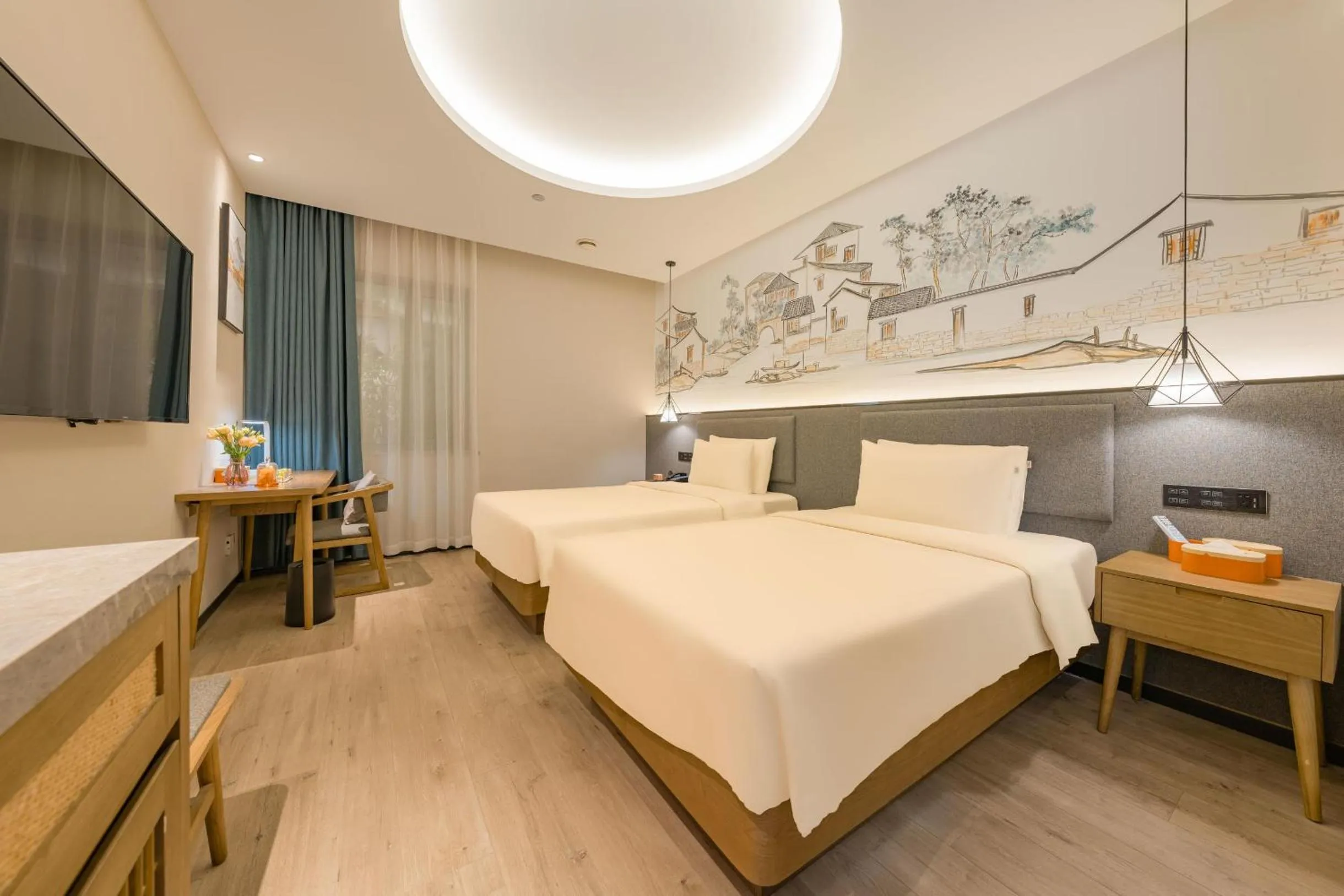 Bed in Atour X Hotel Hangzhou West Lake Ding an Road