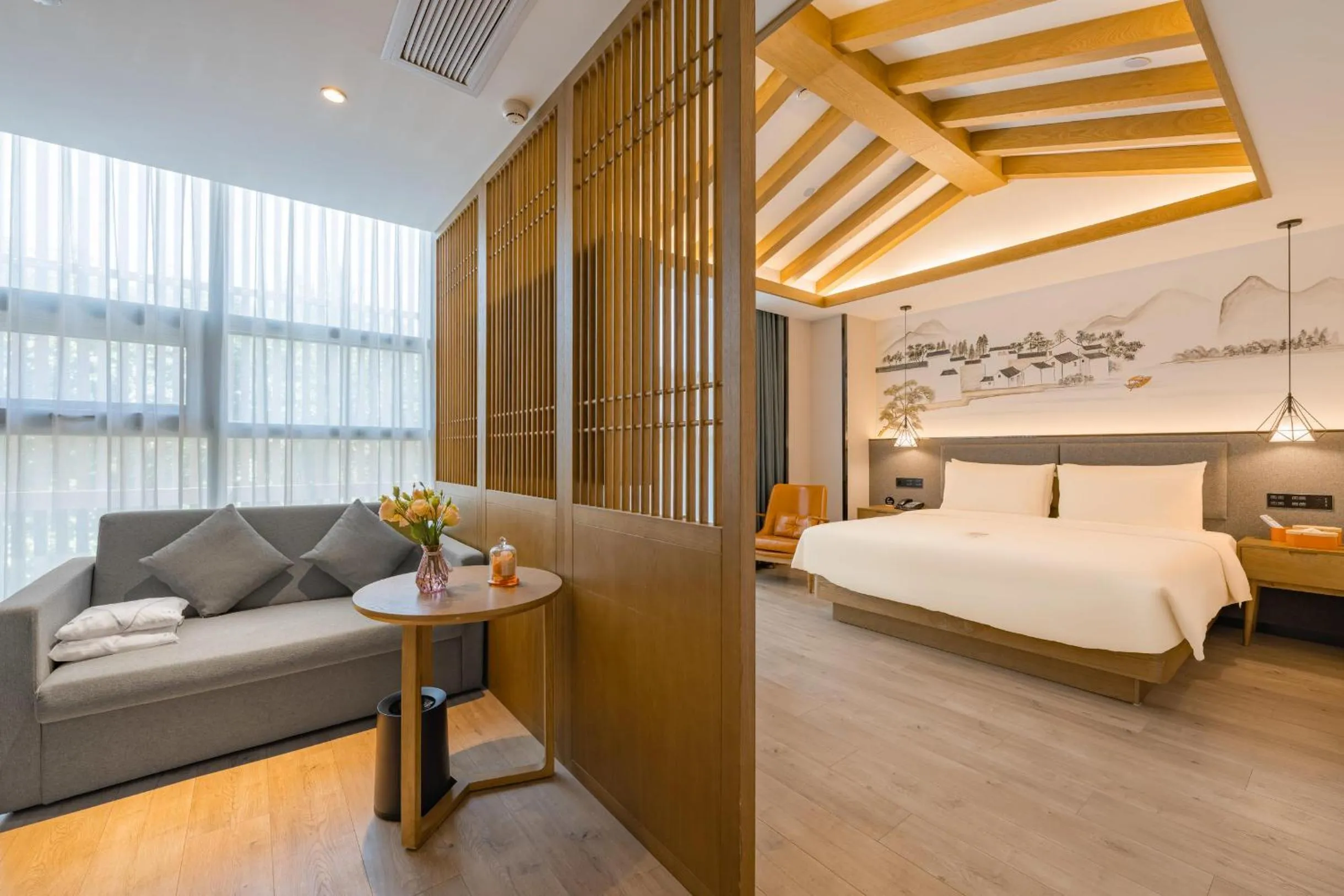 Bed in Atour X Hotel Hangzhou West Lake Ding an Road