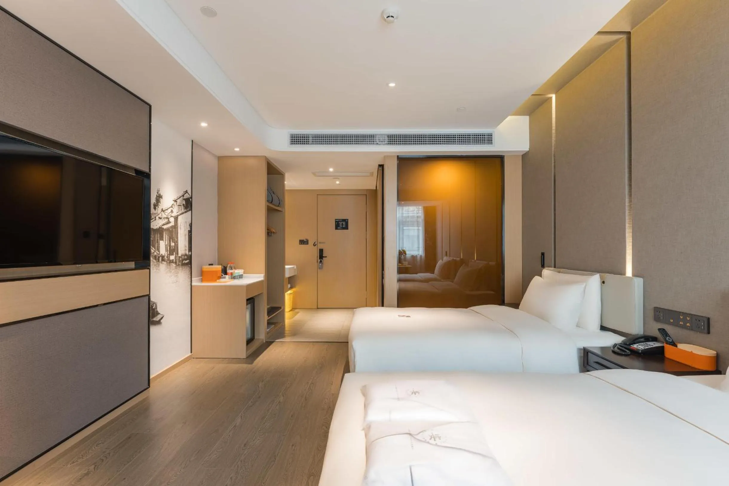 Bed in Atour Hotel Tongxiang Wuzhen