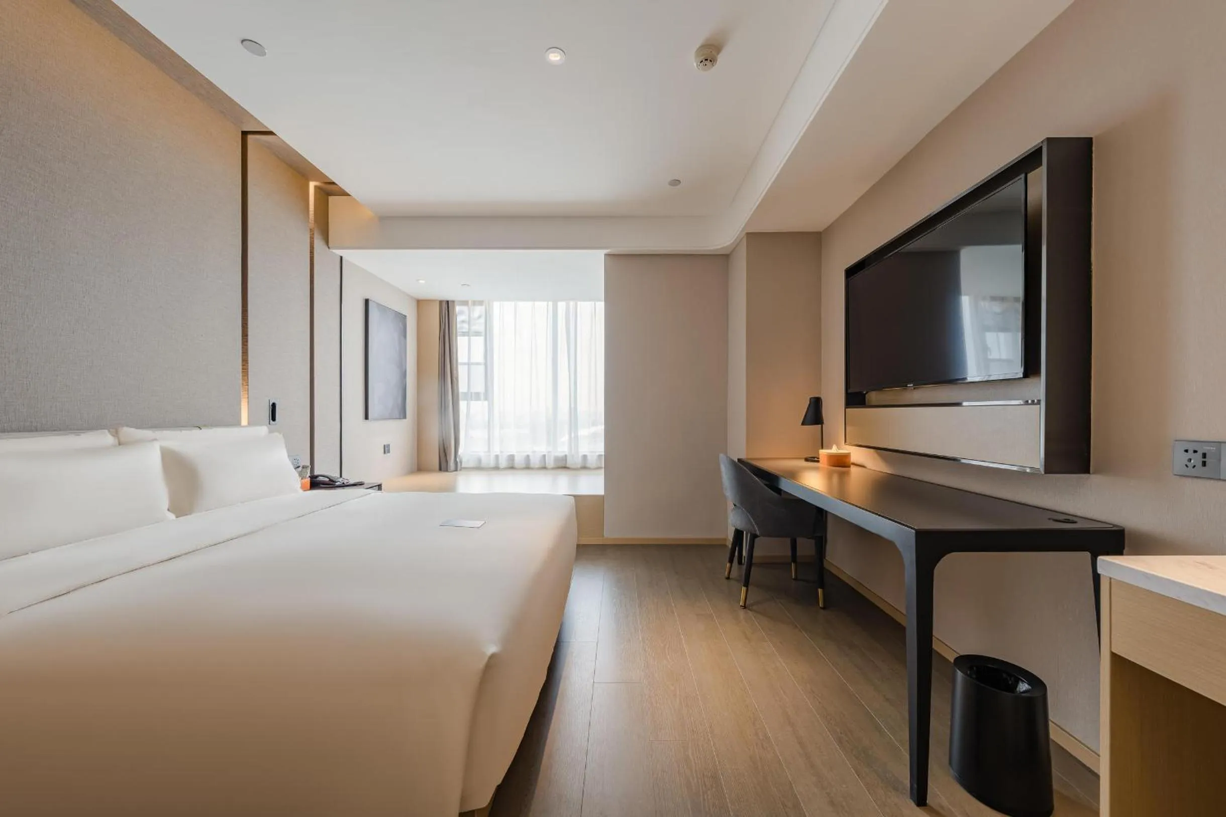 Bed in Atour Hotel Jiaxing Pinghu