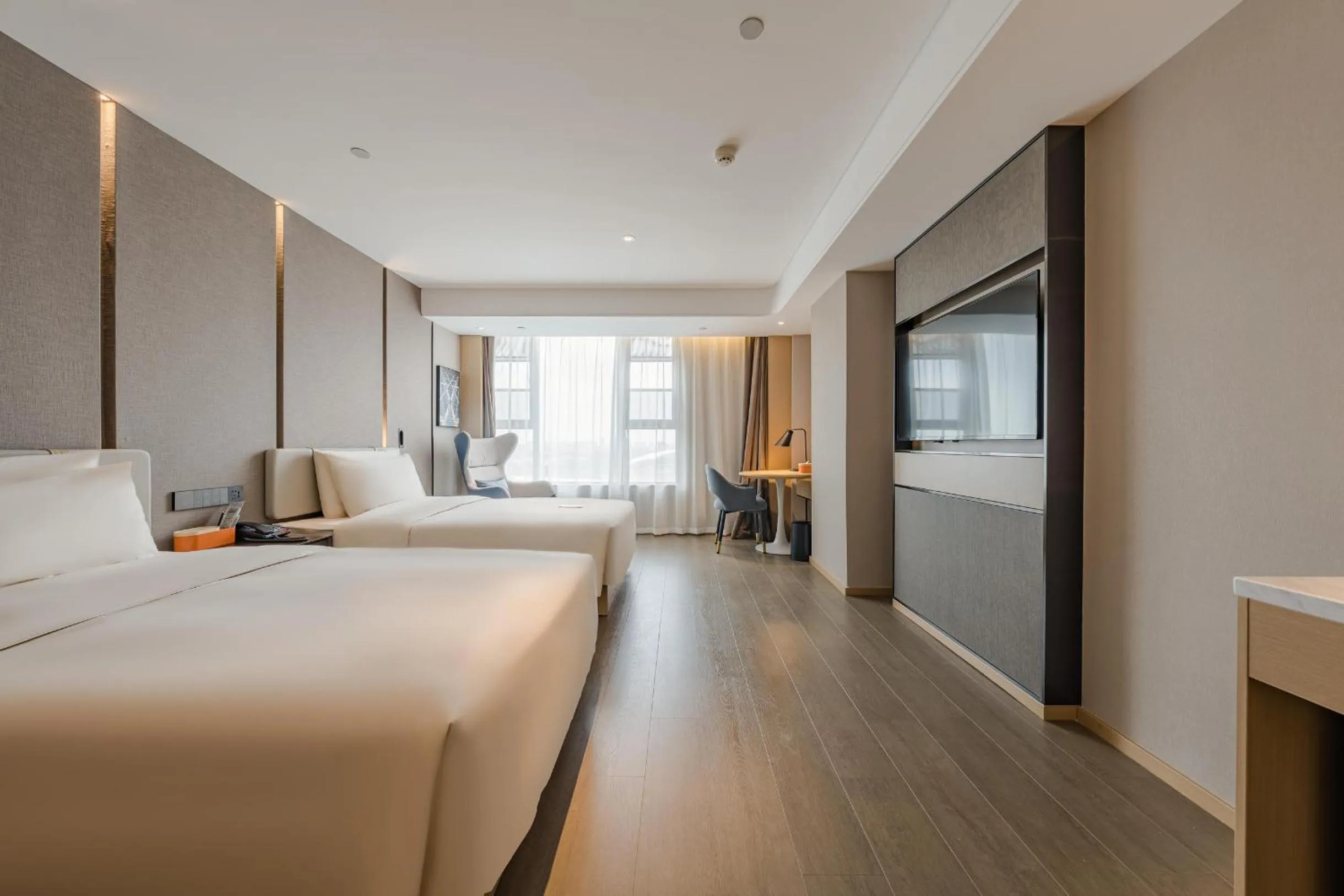 Bed in Atour Hotel Jiaxing Pinghu