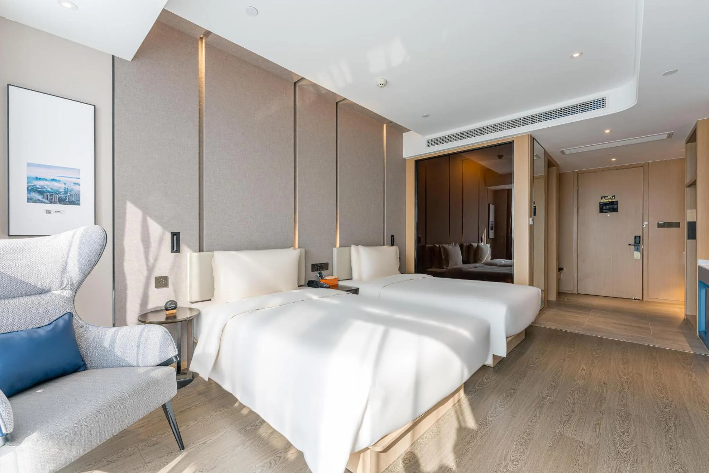 Bed in Atour Hotel Yiwu International Trade Transportation Center