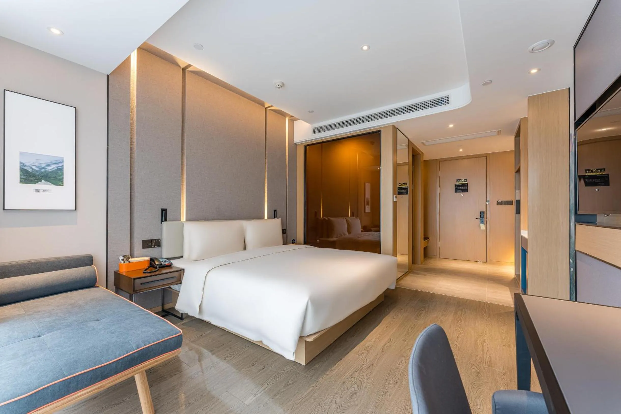 Bed in Atour Hotel Yiwu International Trade Transportation Center