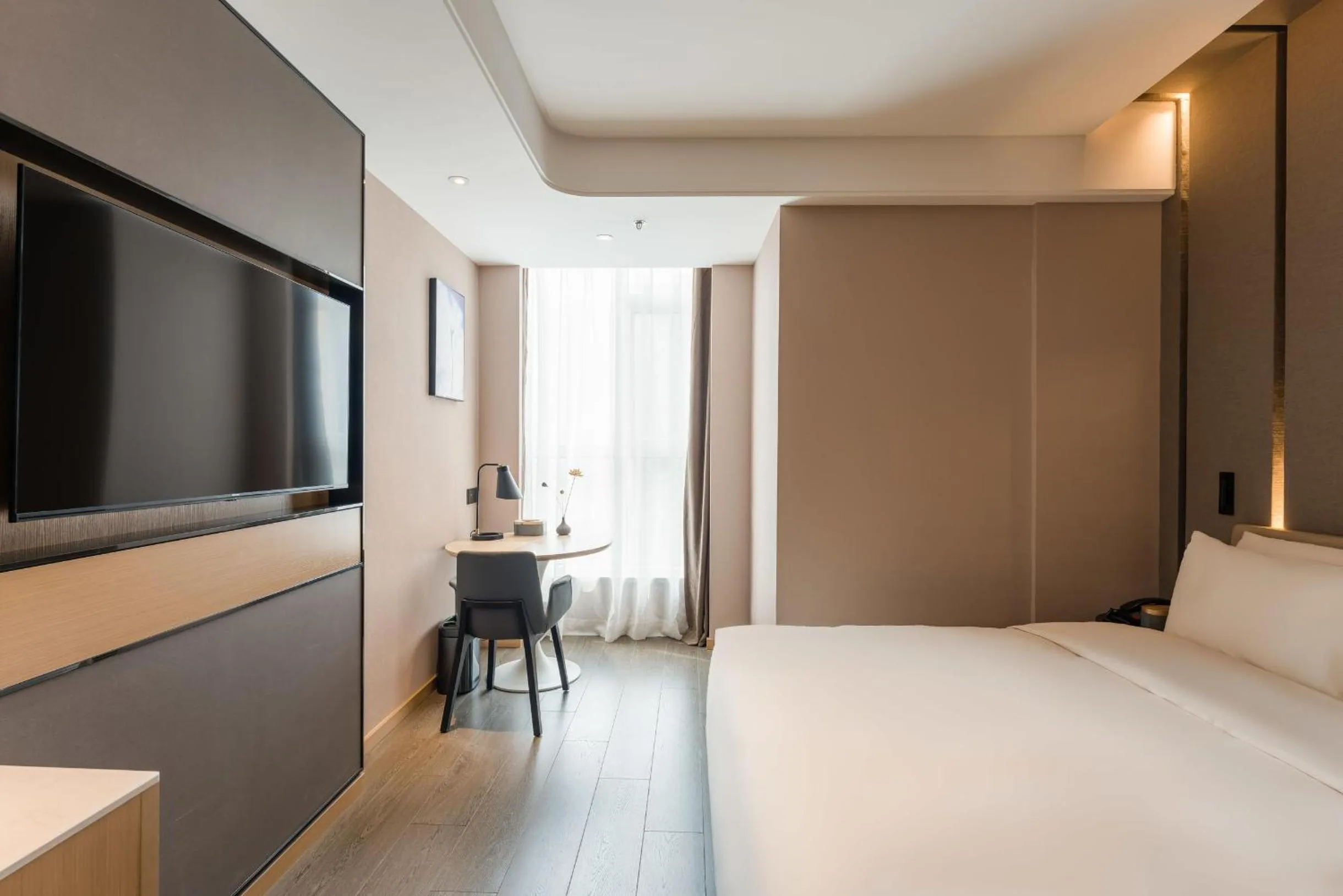 Bed in Atour Hotel Nanchang Red Valley Beach Qiushui Plaza