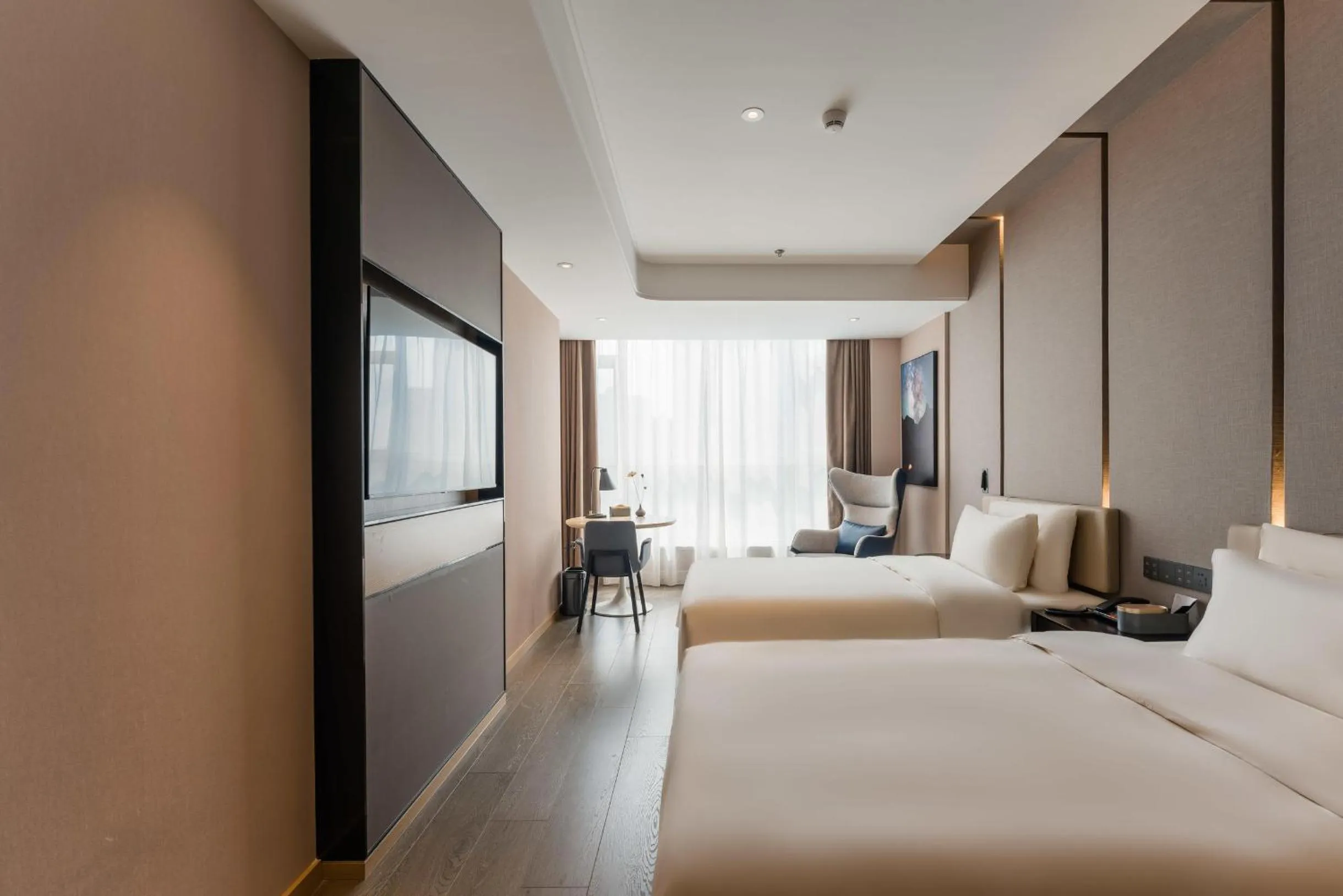 Bed in Atour Hotel Nanchang Red Valley Beach Qiushui Plaza