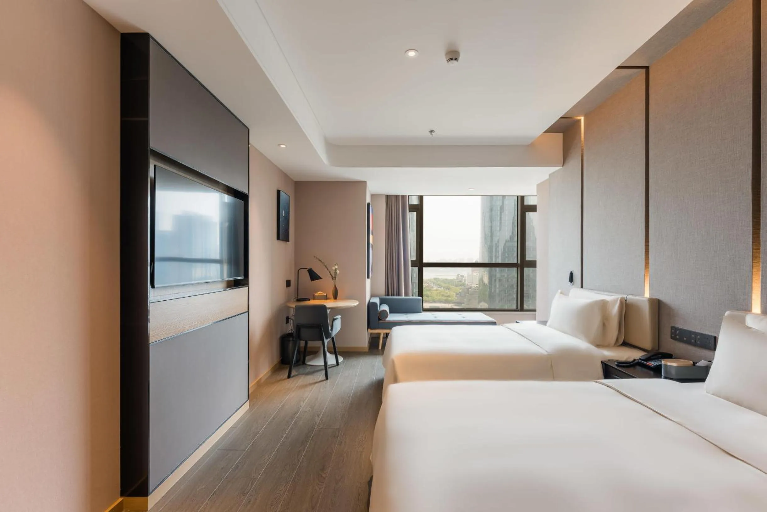 Bed in Atour Hotel Nanchang Red Valley Beach Qiushui Plaza