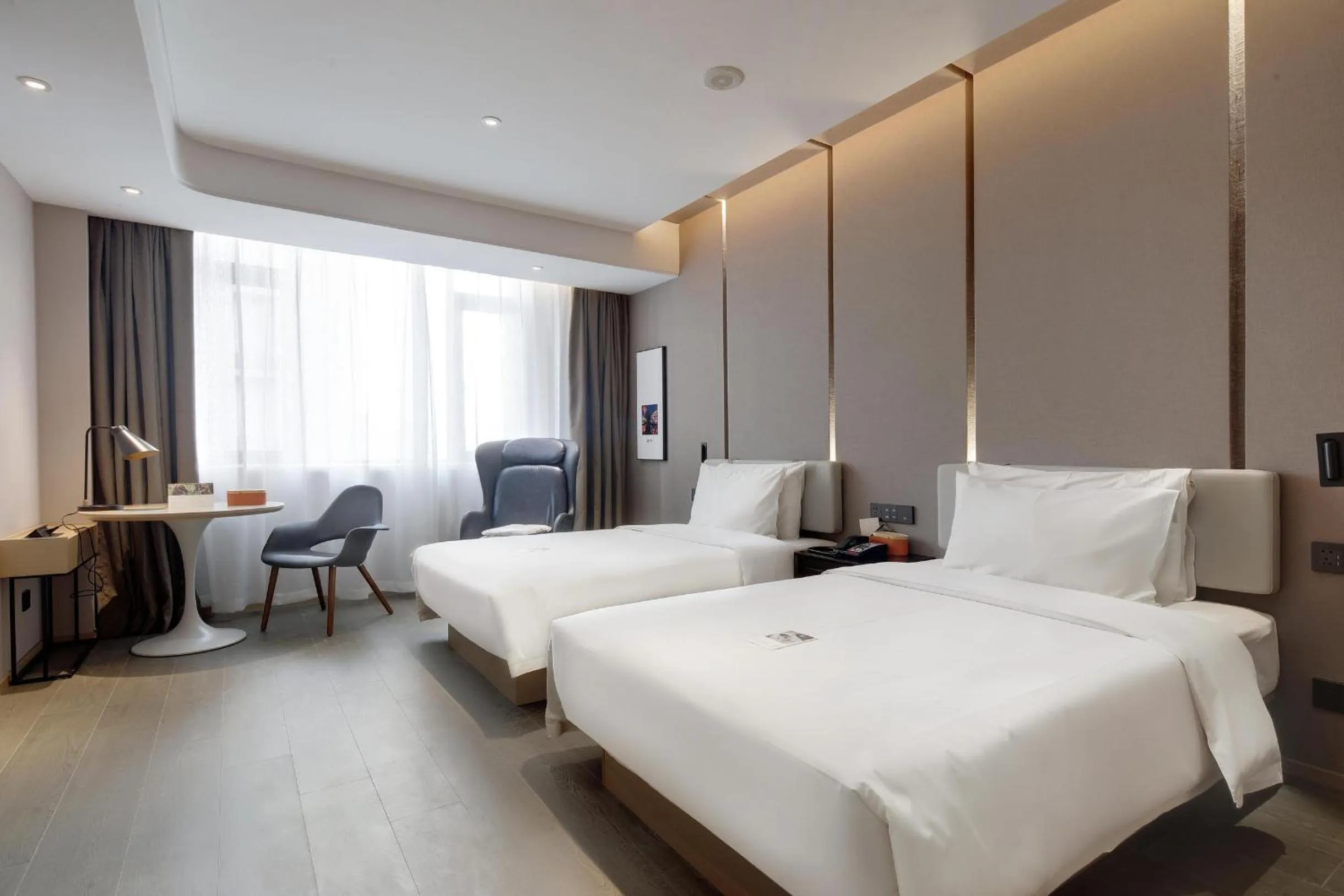 Bed in Atour Hotel Jinan High-Speed East Railway Station