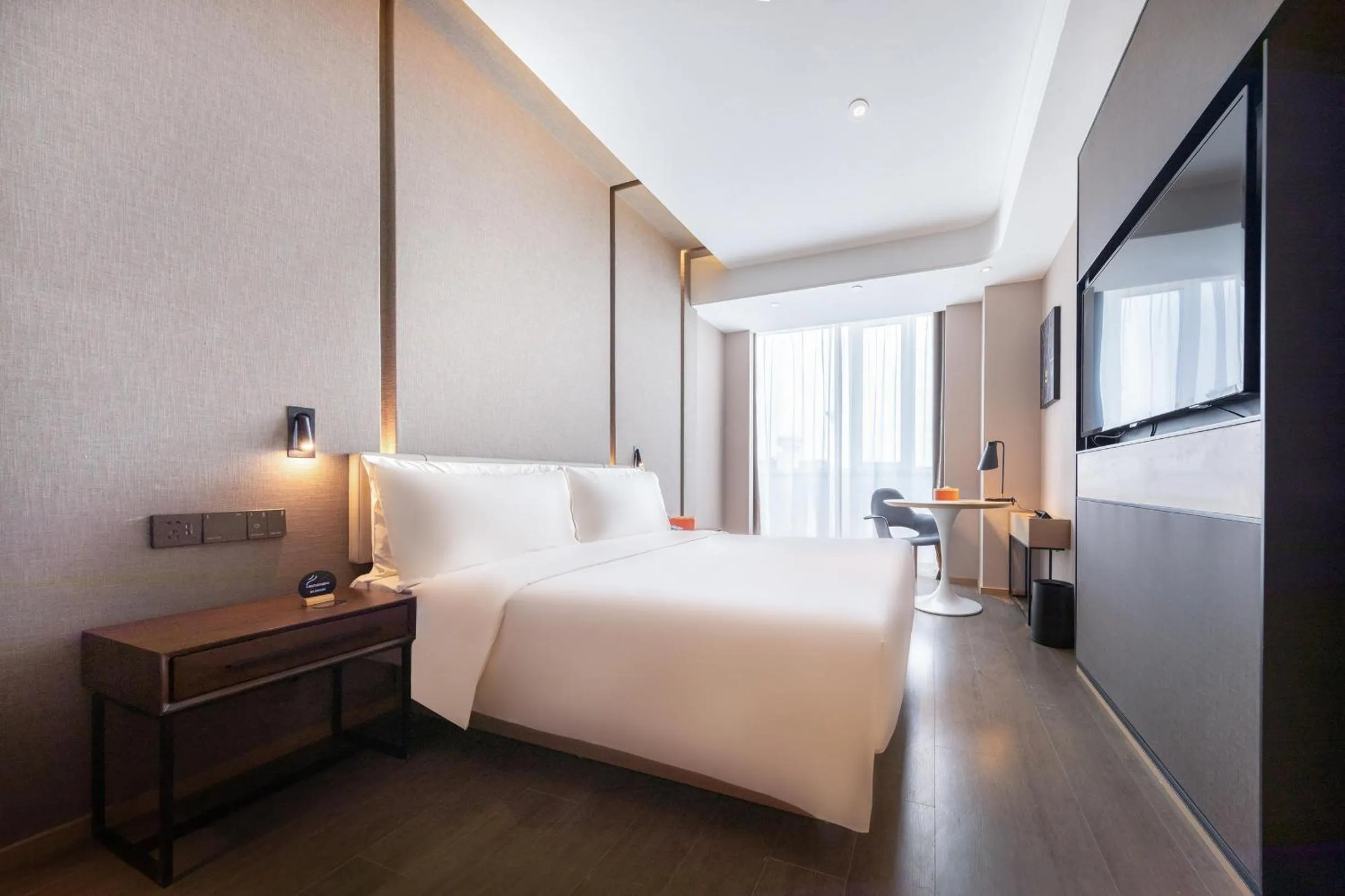 Bed in Atour Hotel Qingdao CBD Hangzhou Road