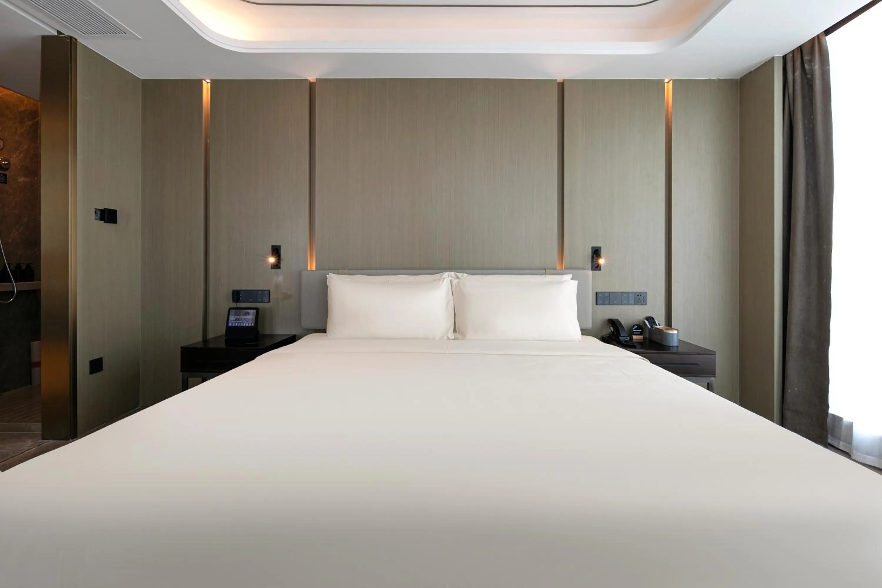 Bed in Atour Hotel Wuhan Hankou Financial Center