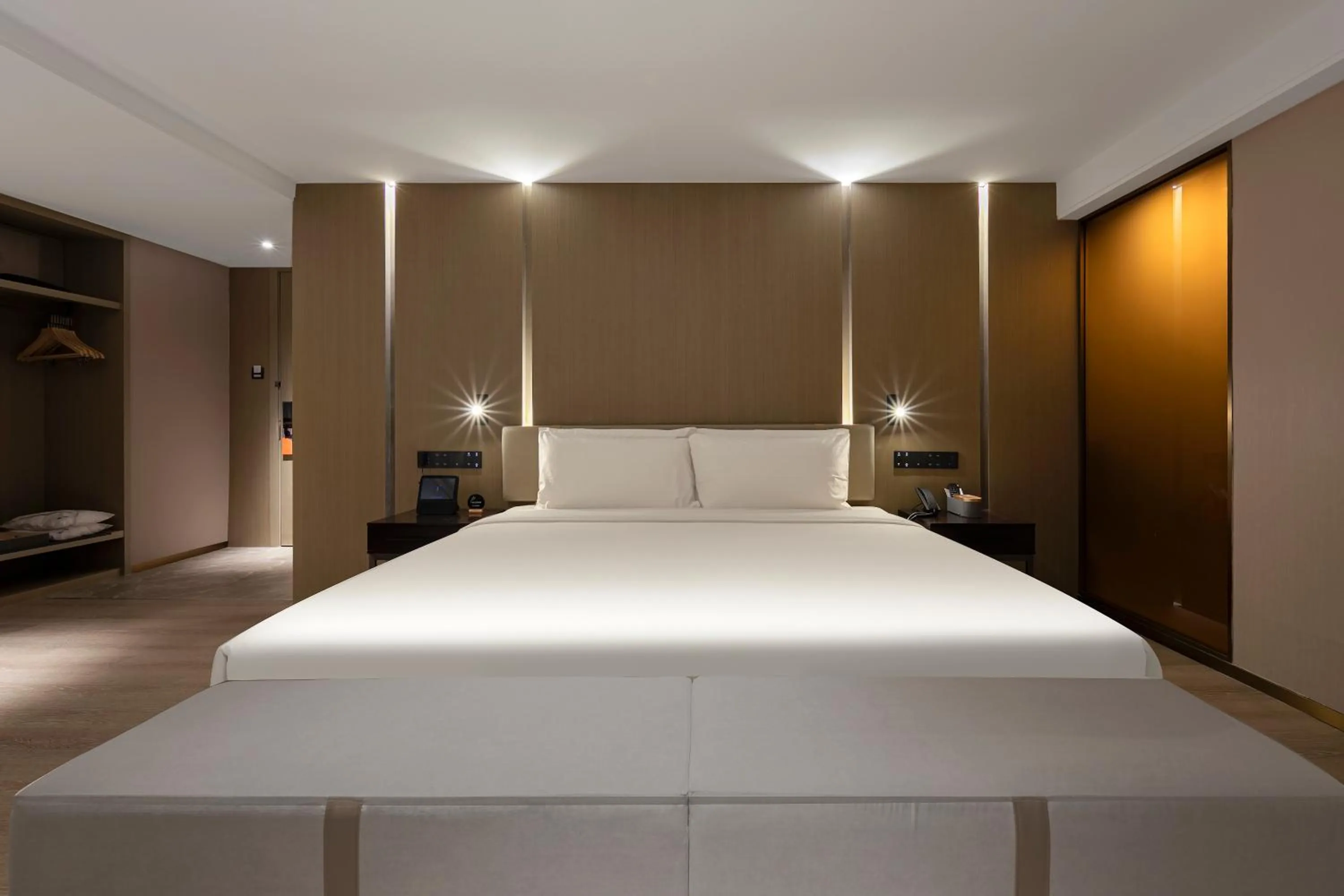 Bed in Atour Hotel Wuhan Hankou Financial Center