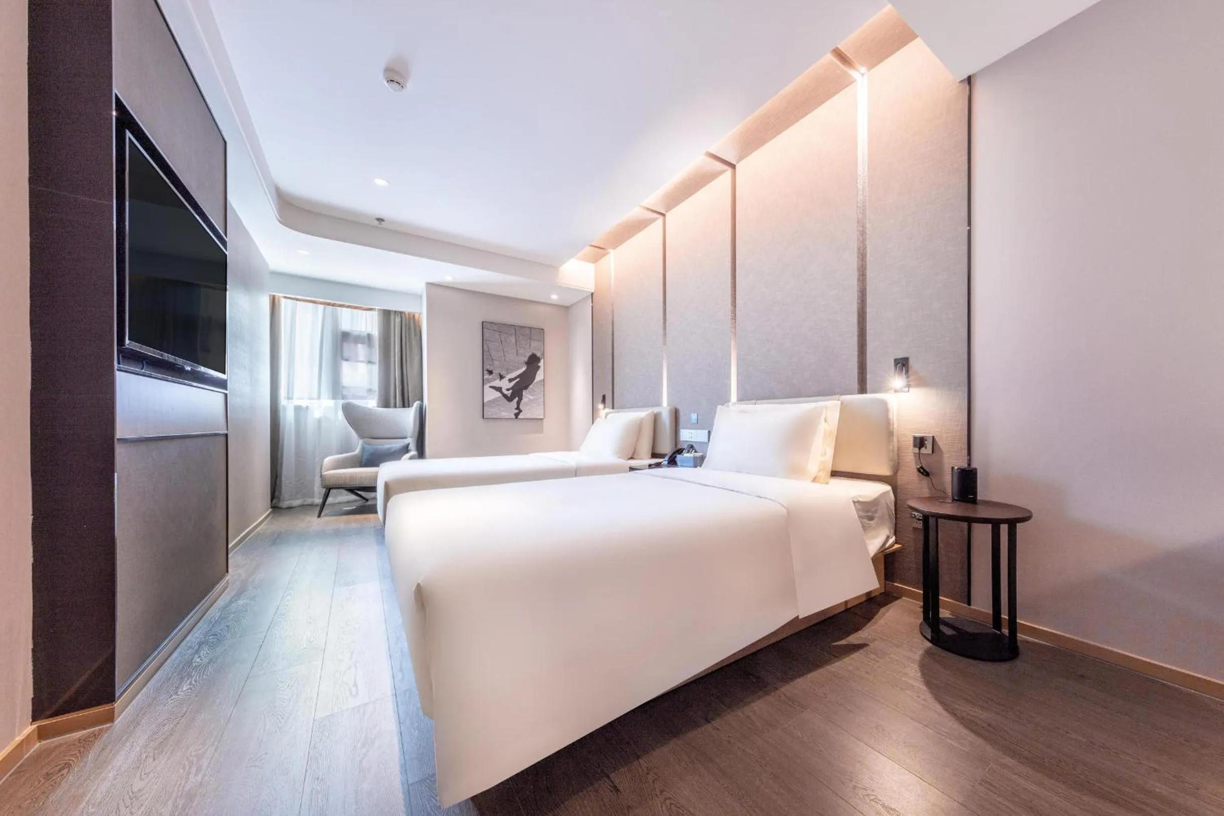 Bed in Atour Hotel Wuhan Yellow Crane Tower