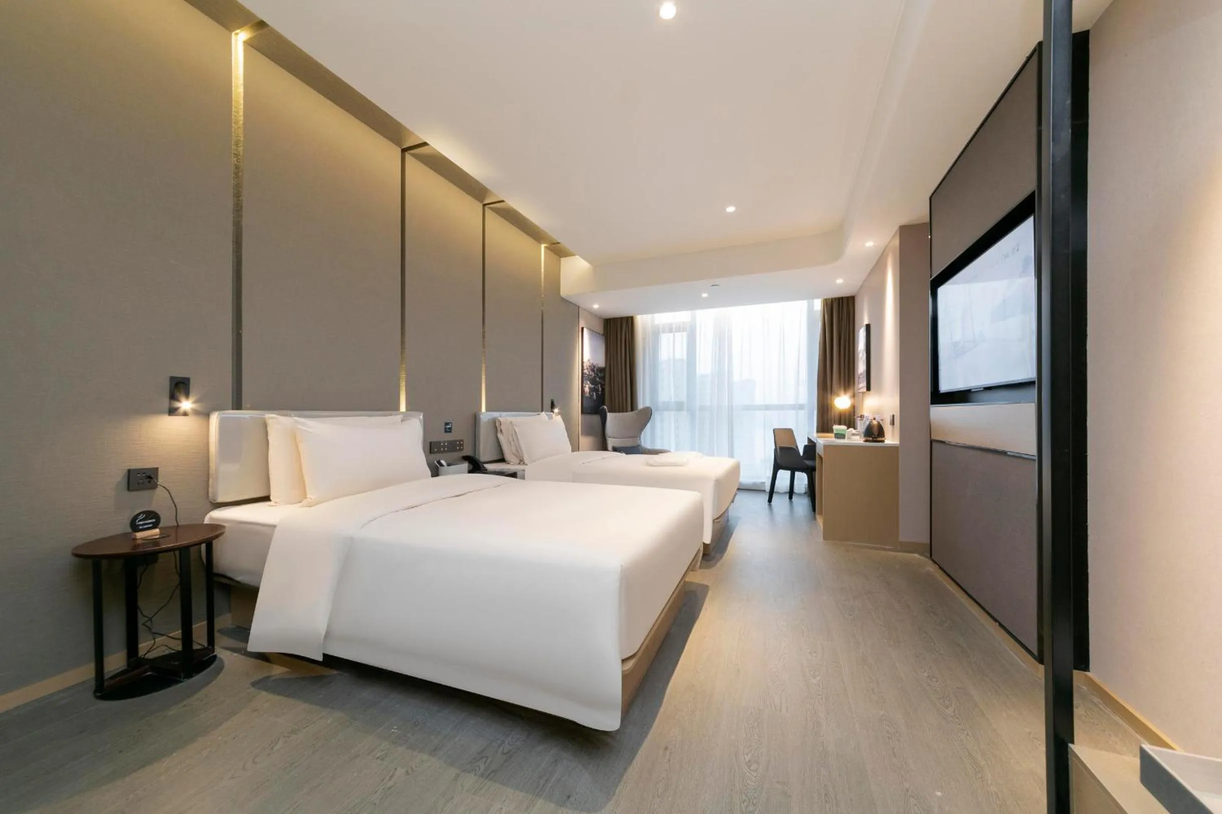 Bed in Atour Hotel Zhangjiajie Tianmen Mountain Cableway