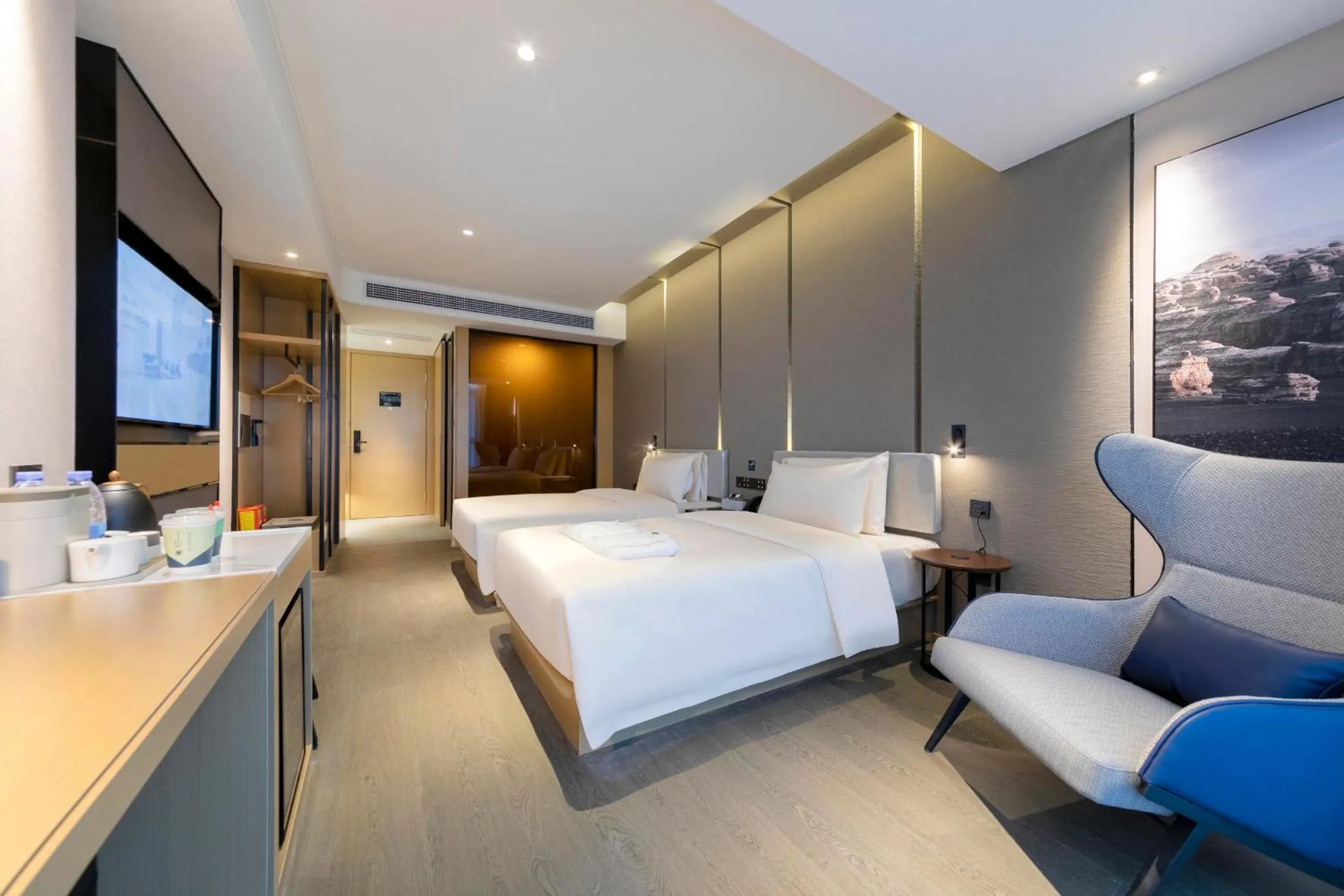 Bed in Atour Hotel Zhangjiajie Tianmen Mountain Cableway