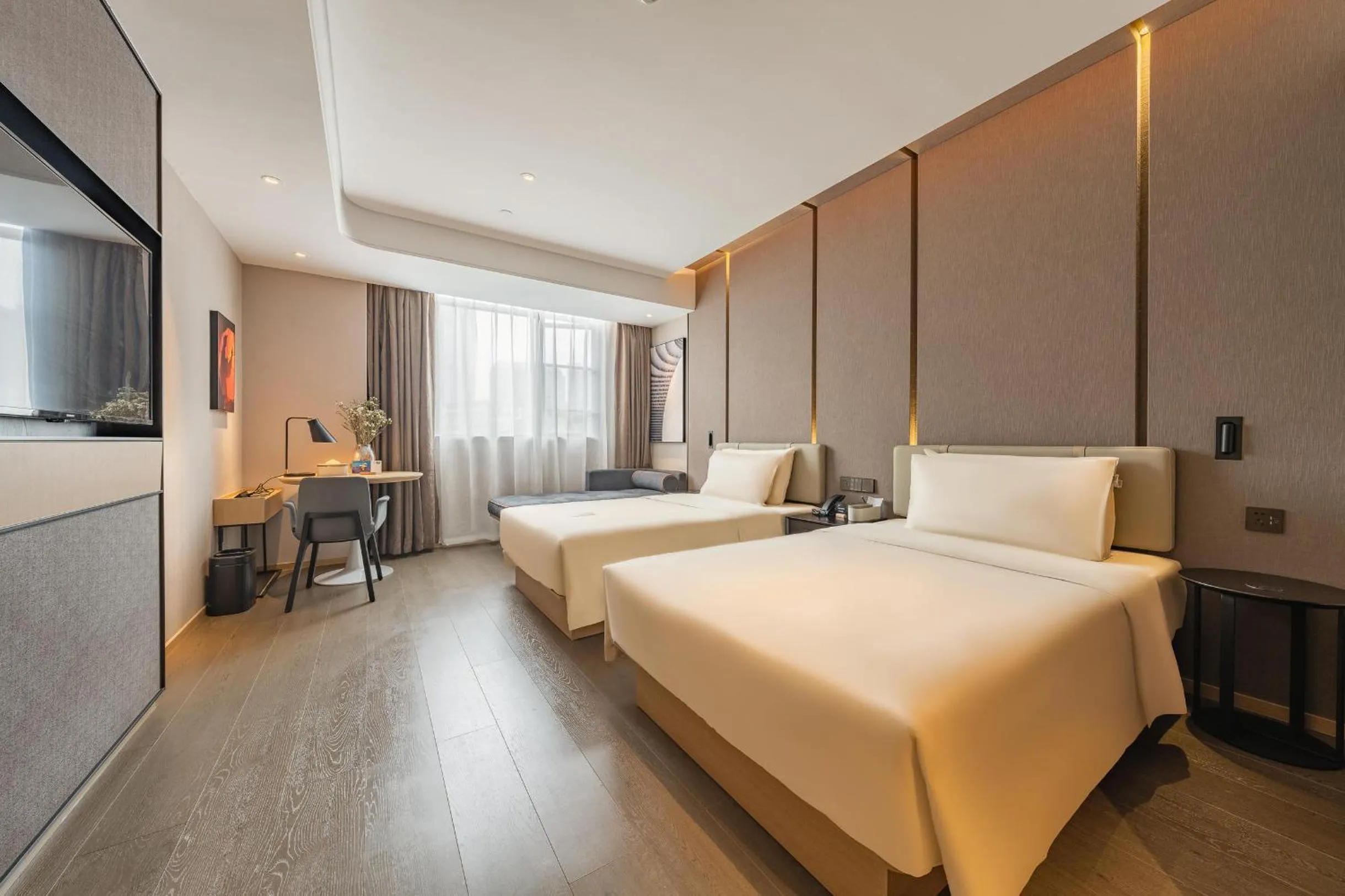Bed in Atour Hotel Guangzhou Zhujiang New Town Wuyangtun