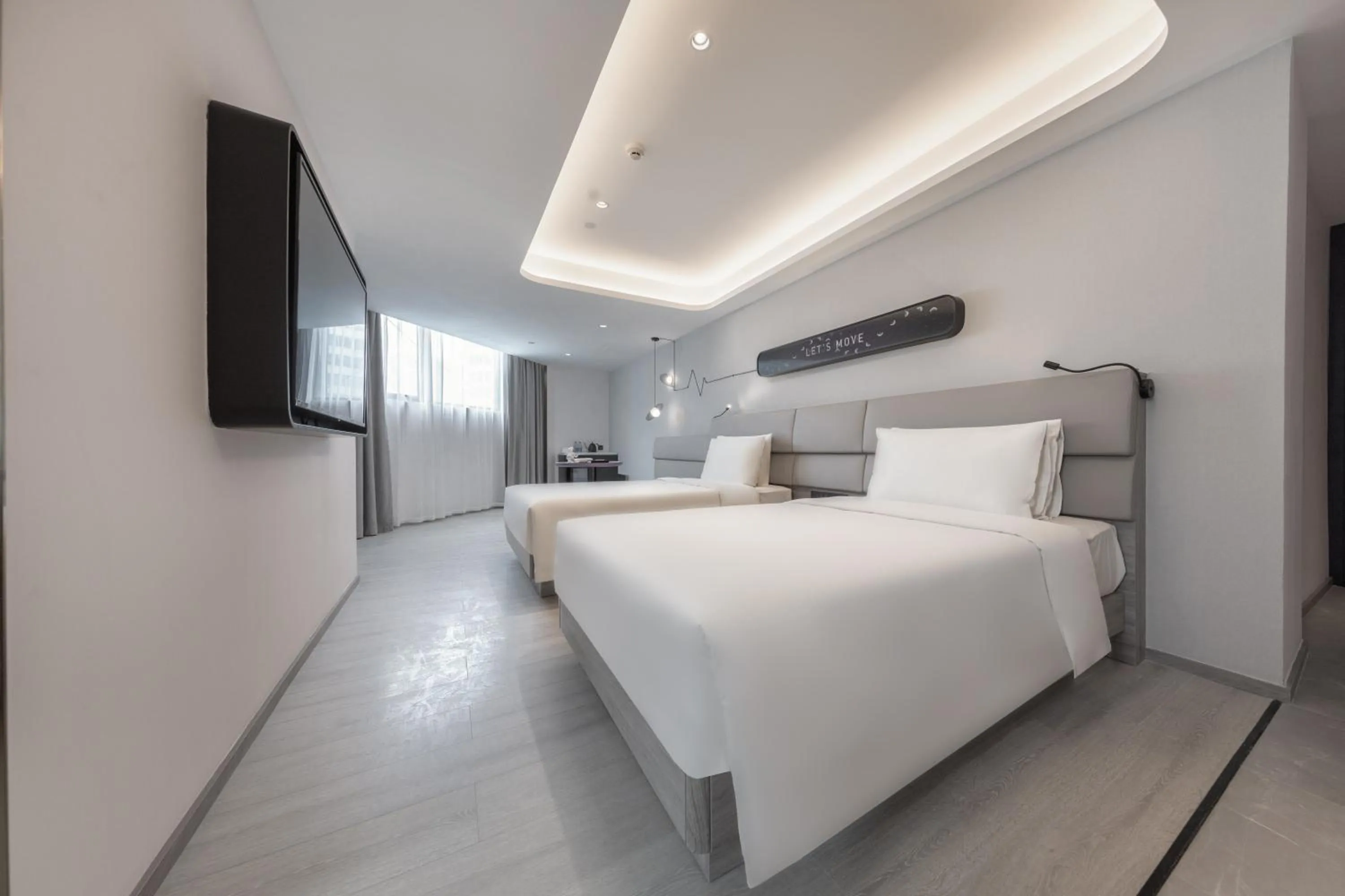 Bed in Atour X Hotel Guangzhou Zhujiang New Town Siyouxin Road