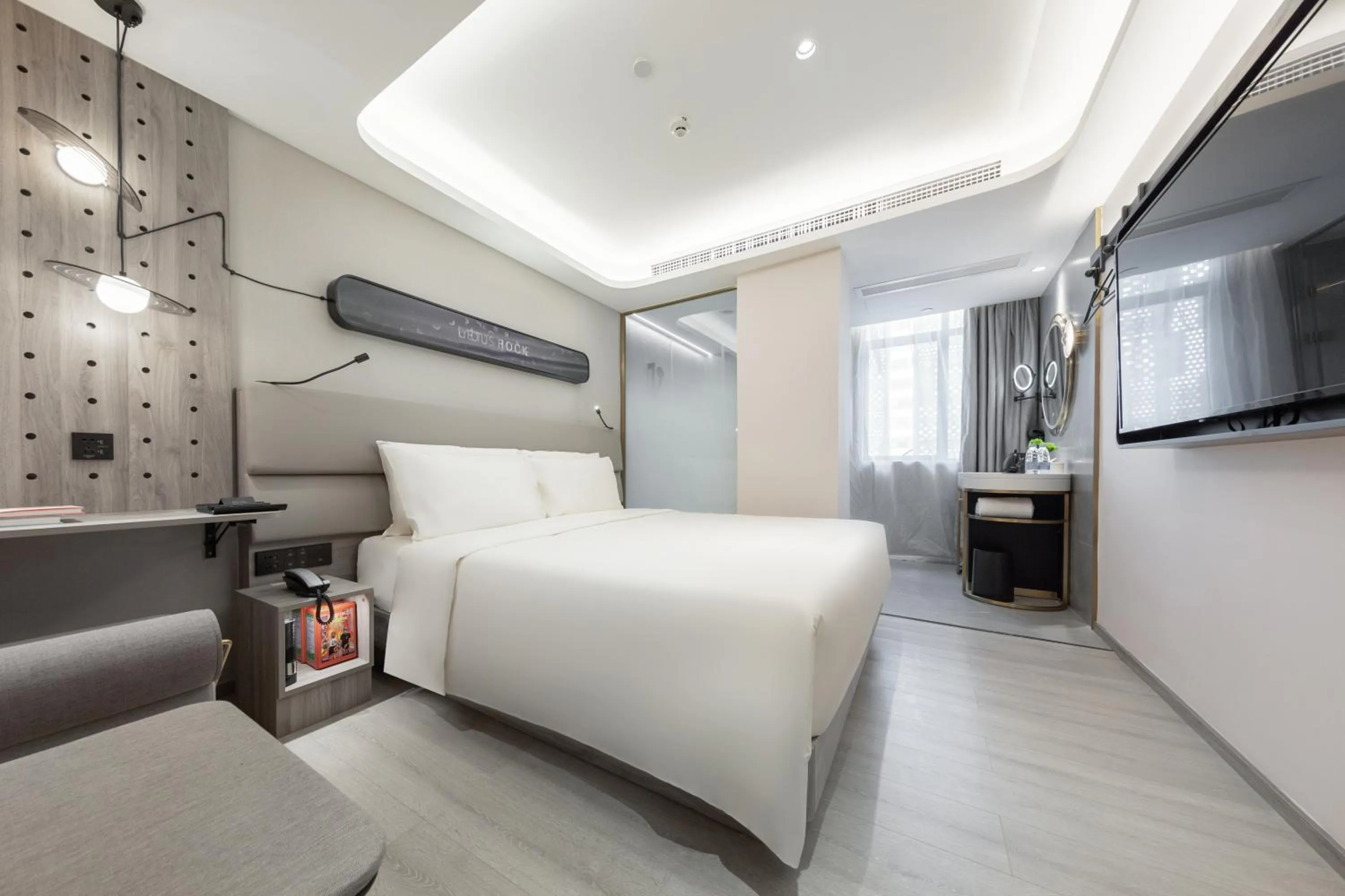 Living room, Bed in Atour X Hotel Guangzhou Zhujiang New Town Siyouxin Road