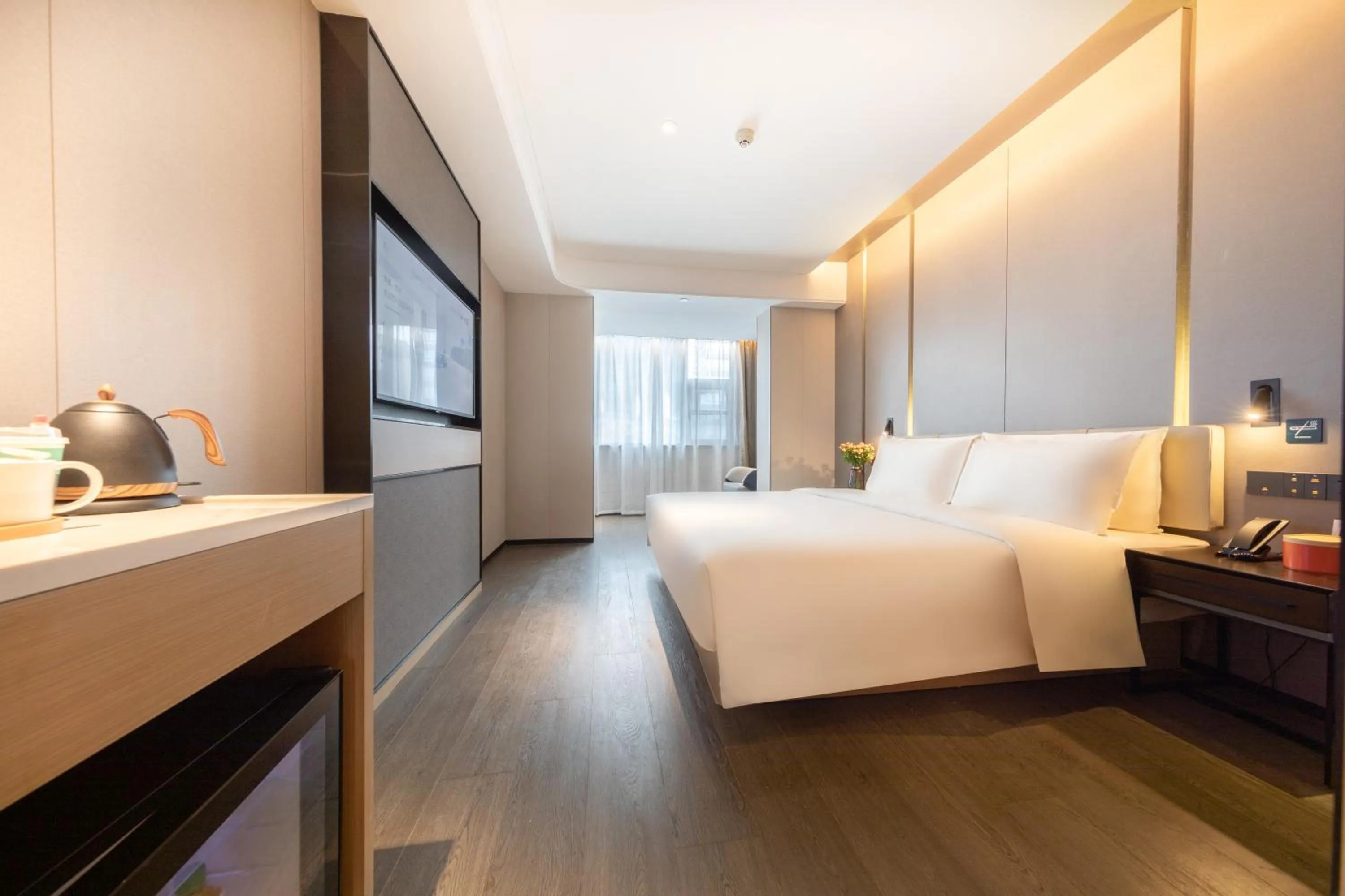 Bed in Chengdu Consulate Road, Sichuan University Wangjiang Campus Atour Hotel