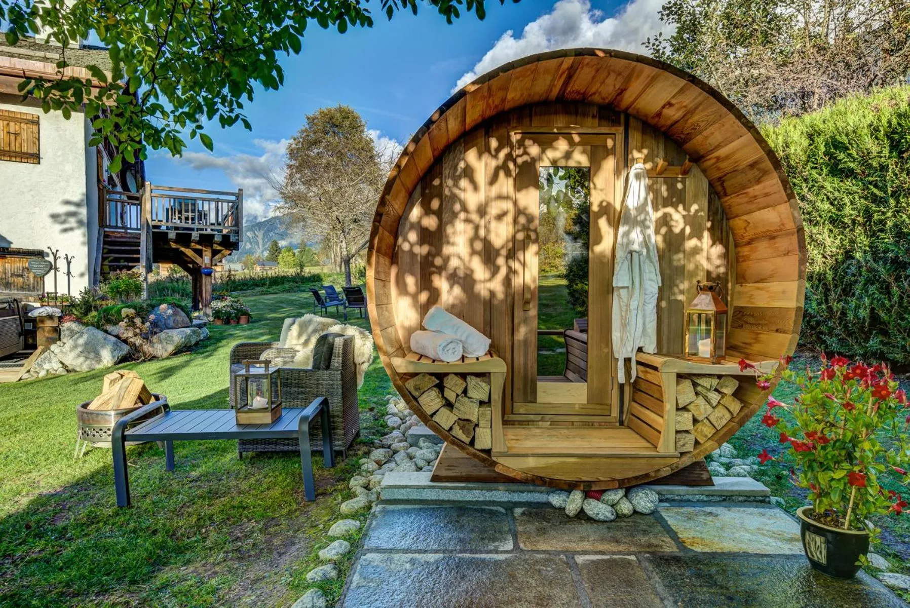 Sauna in Chalet Tissières