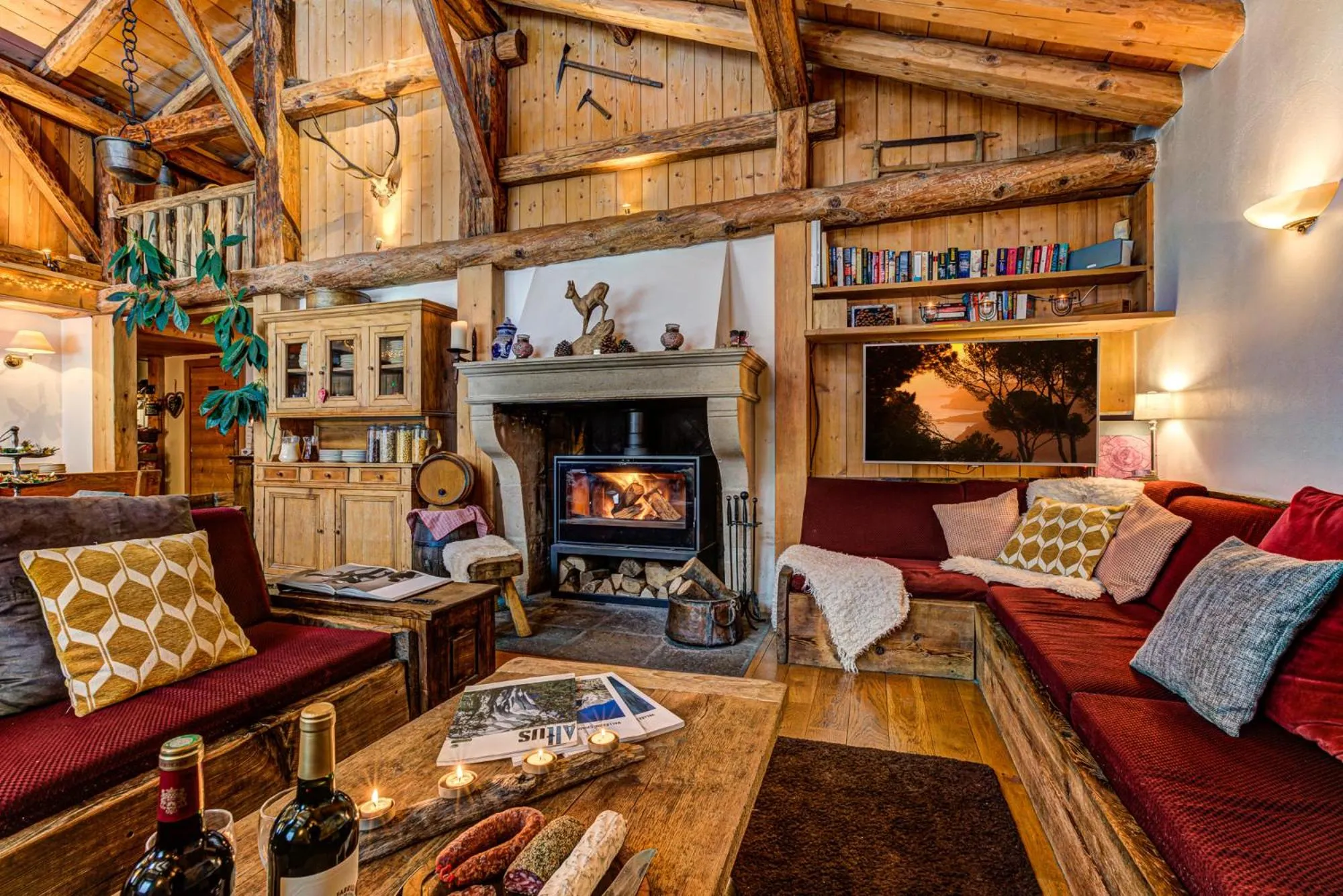 Living room in Chalet Tissières