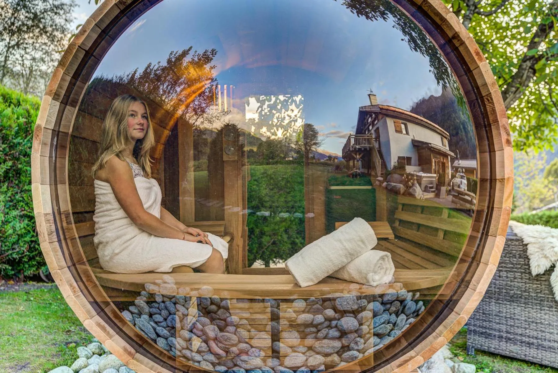 Sauna in Chalet Tissières