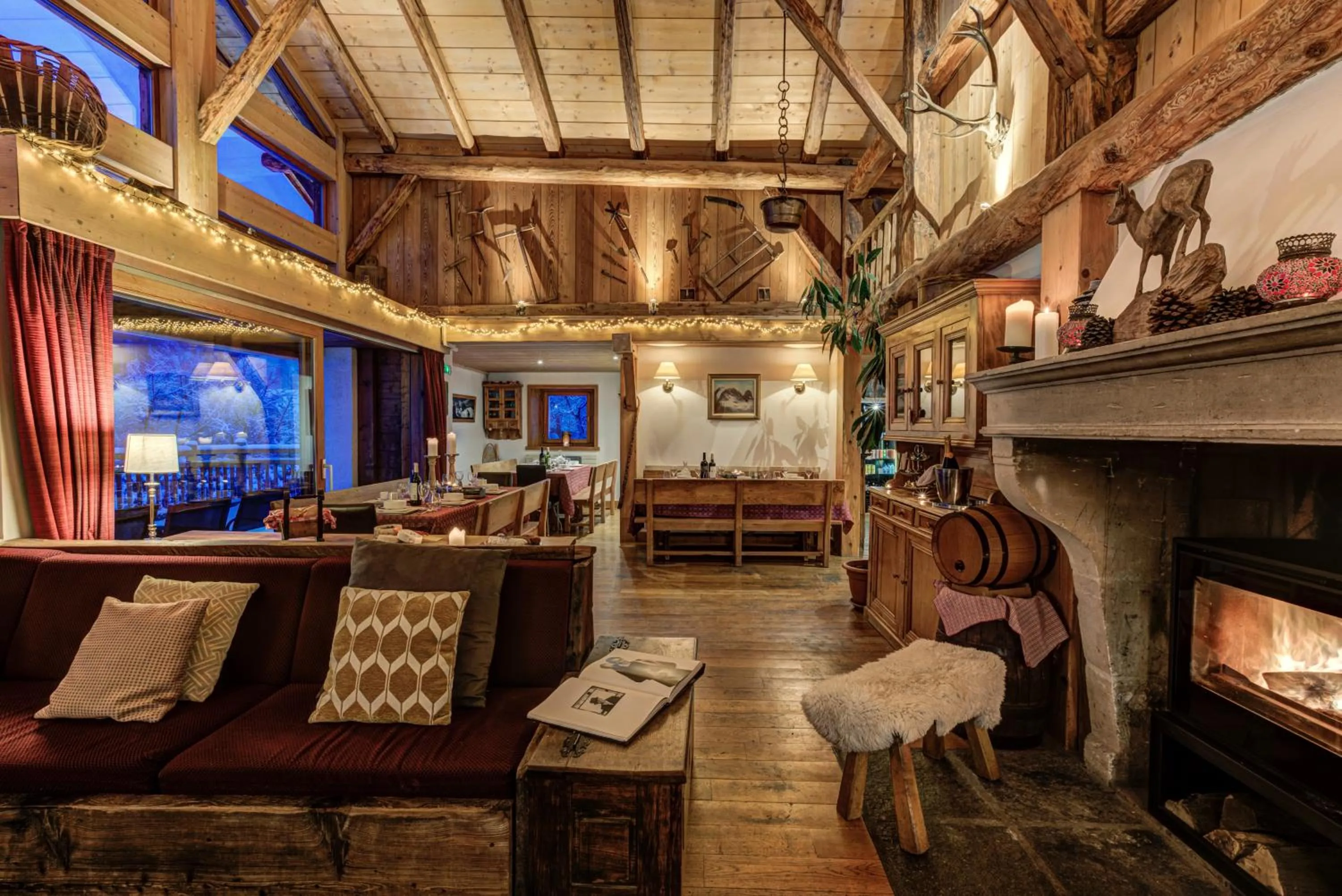 Living room in Chalet Tissières