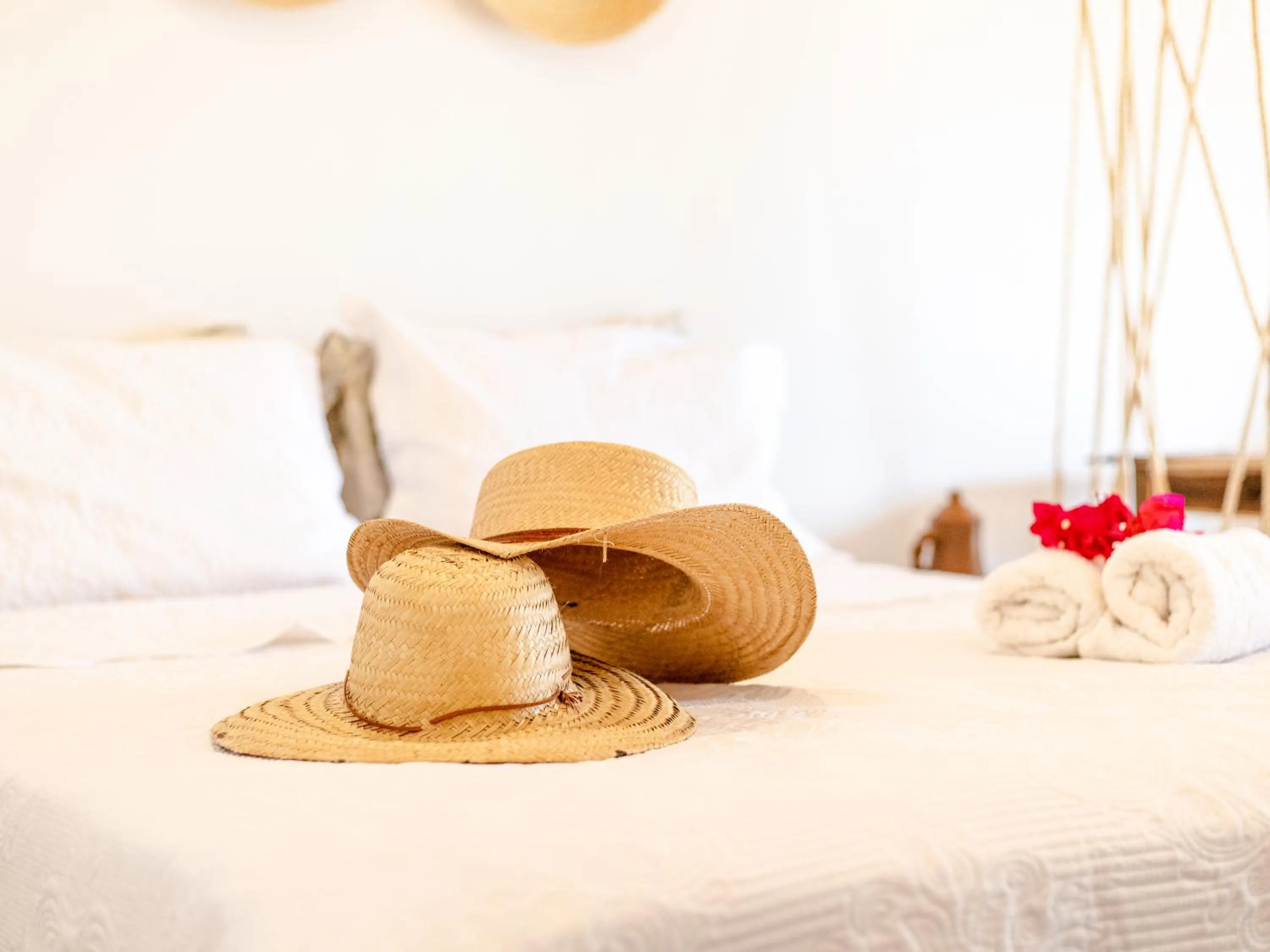 Decorative detail, Bed in Chalés Caminho dos Ventos em Barrinha de Baixo, CE, 9km do Preá