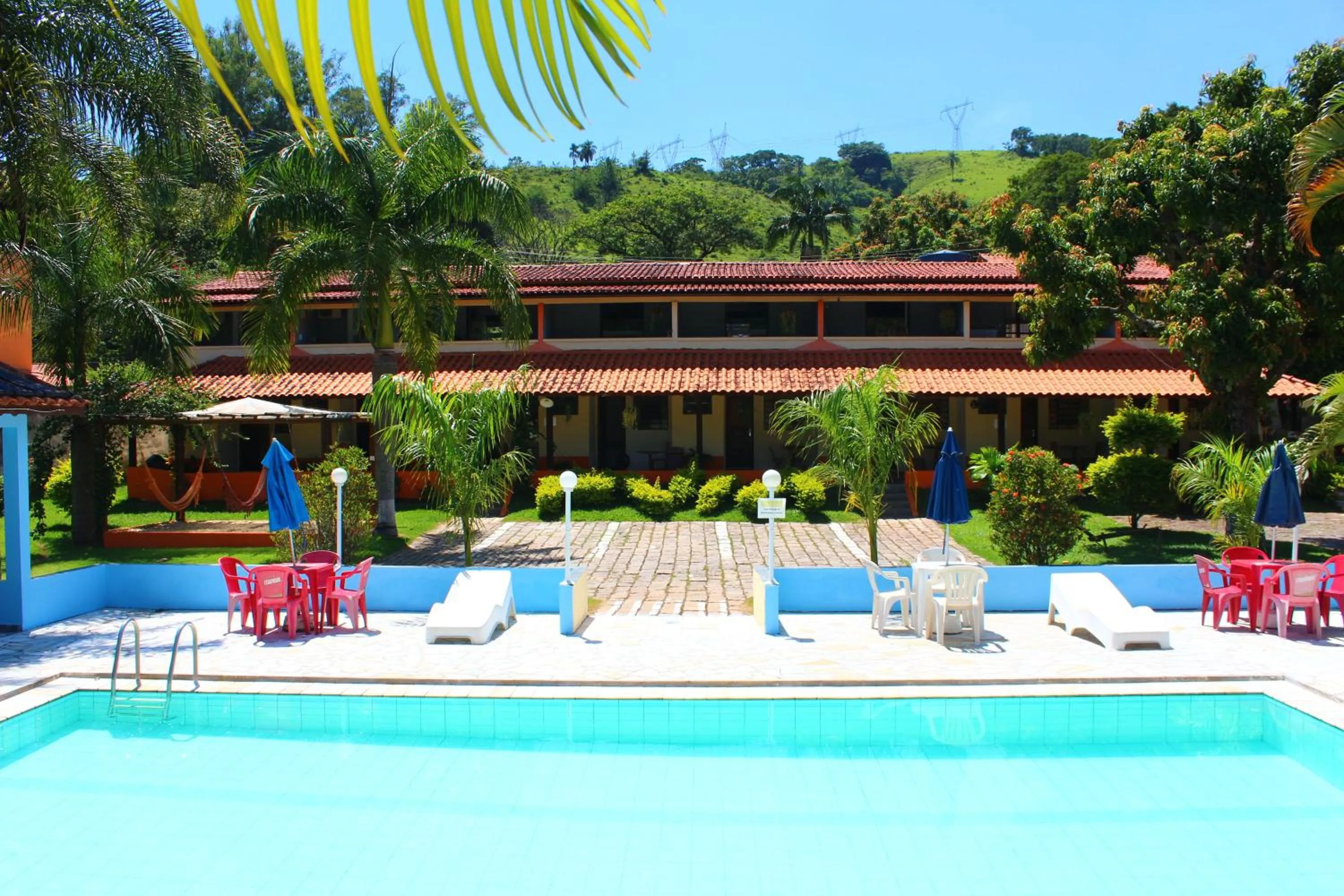 Pool view in Pousada Vale da Montanha