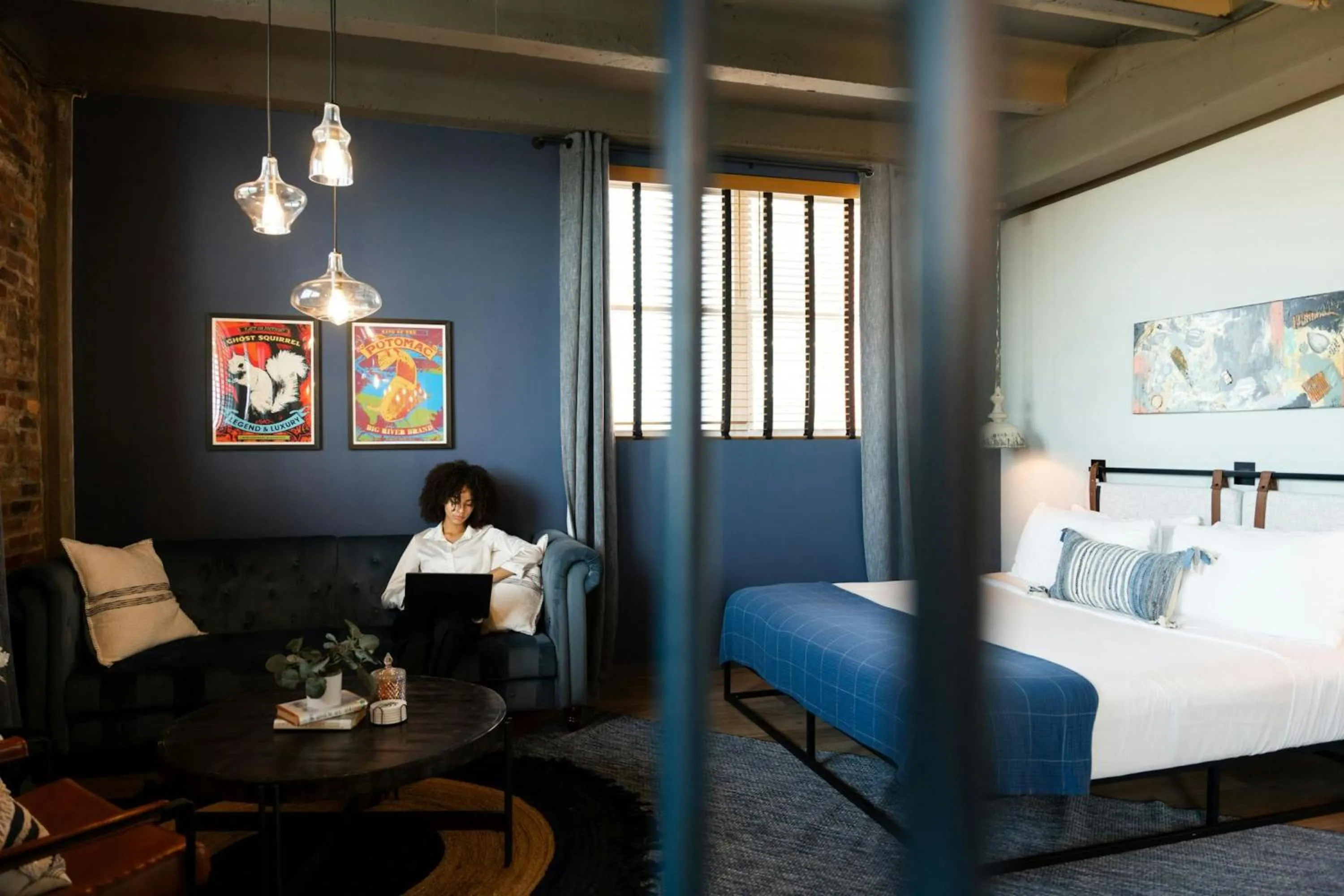 Seating area, Bed in Hotel Nell - Union Market