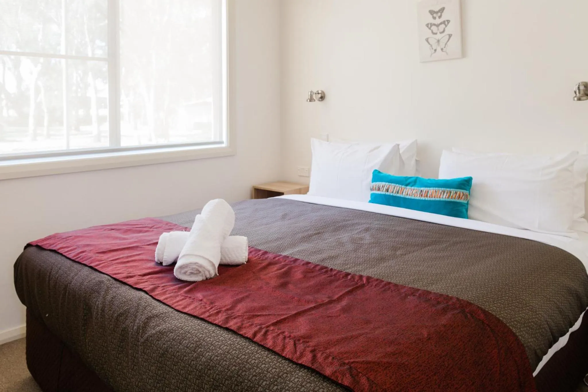 Bed in McLean Beach Holiday Park