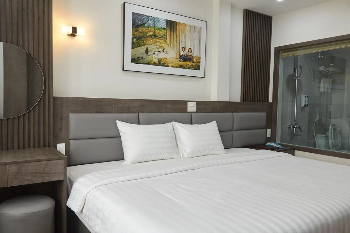 Bed in Van Nam Hotel