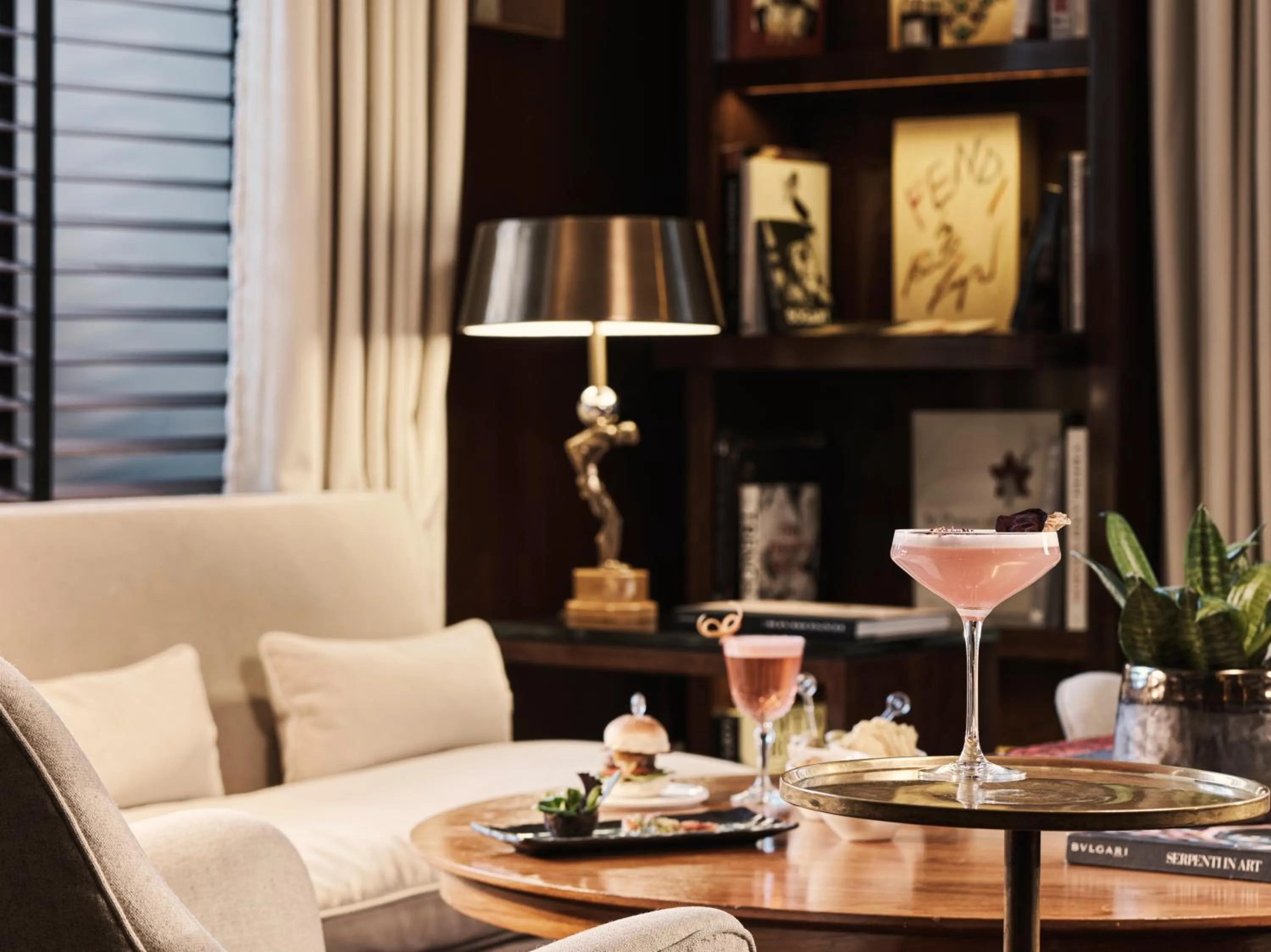 Library in J.K. Place Roma - The Leading Hotels of the World