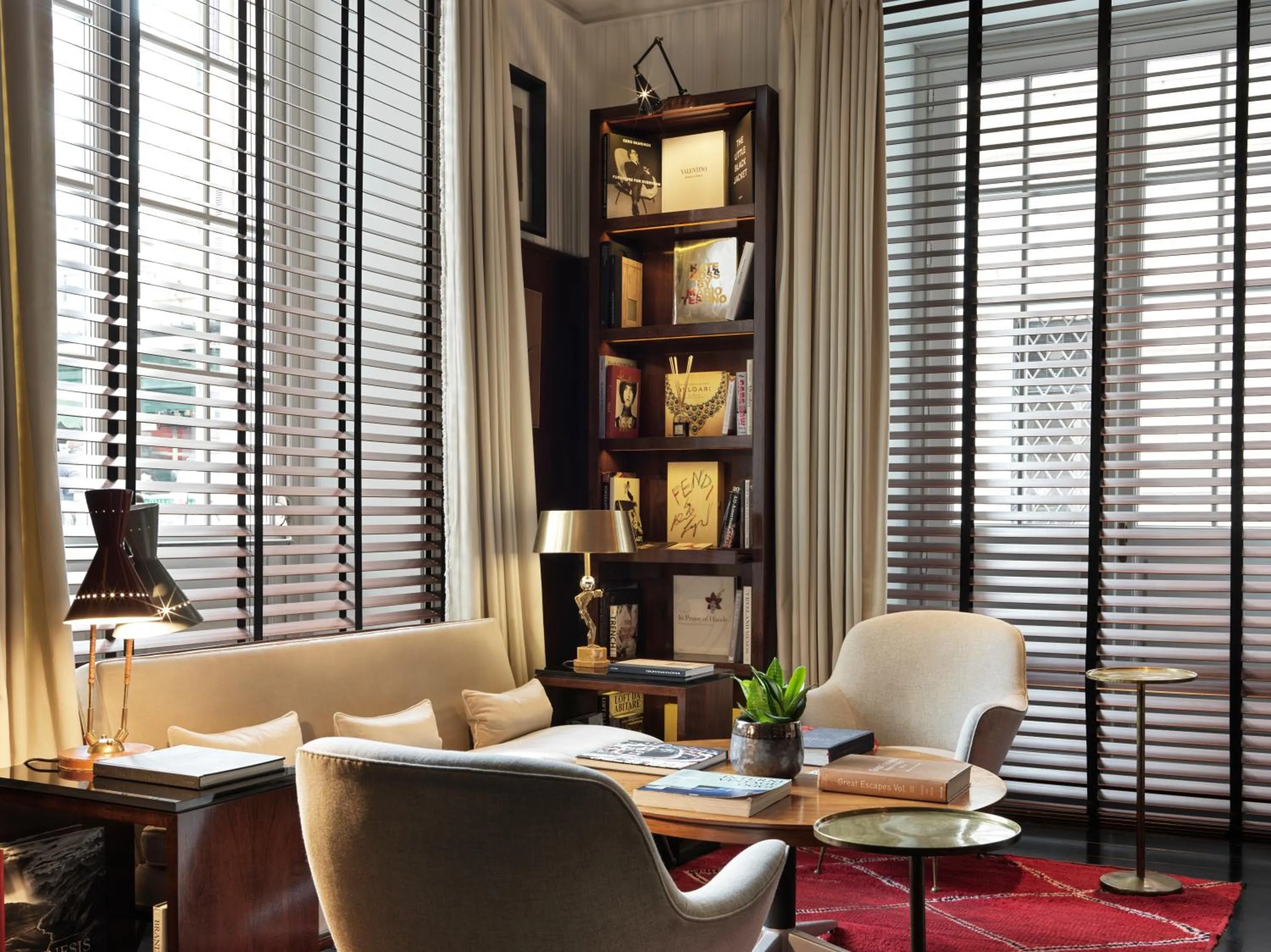 Library in J.K. Place Roma - The Leading Hotels of the World