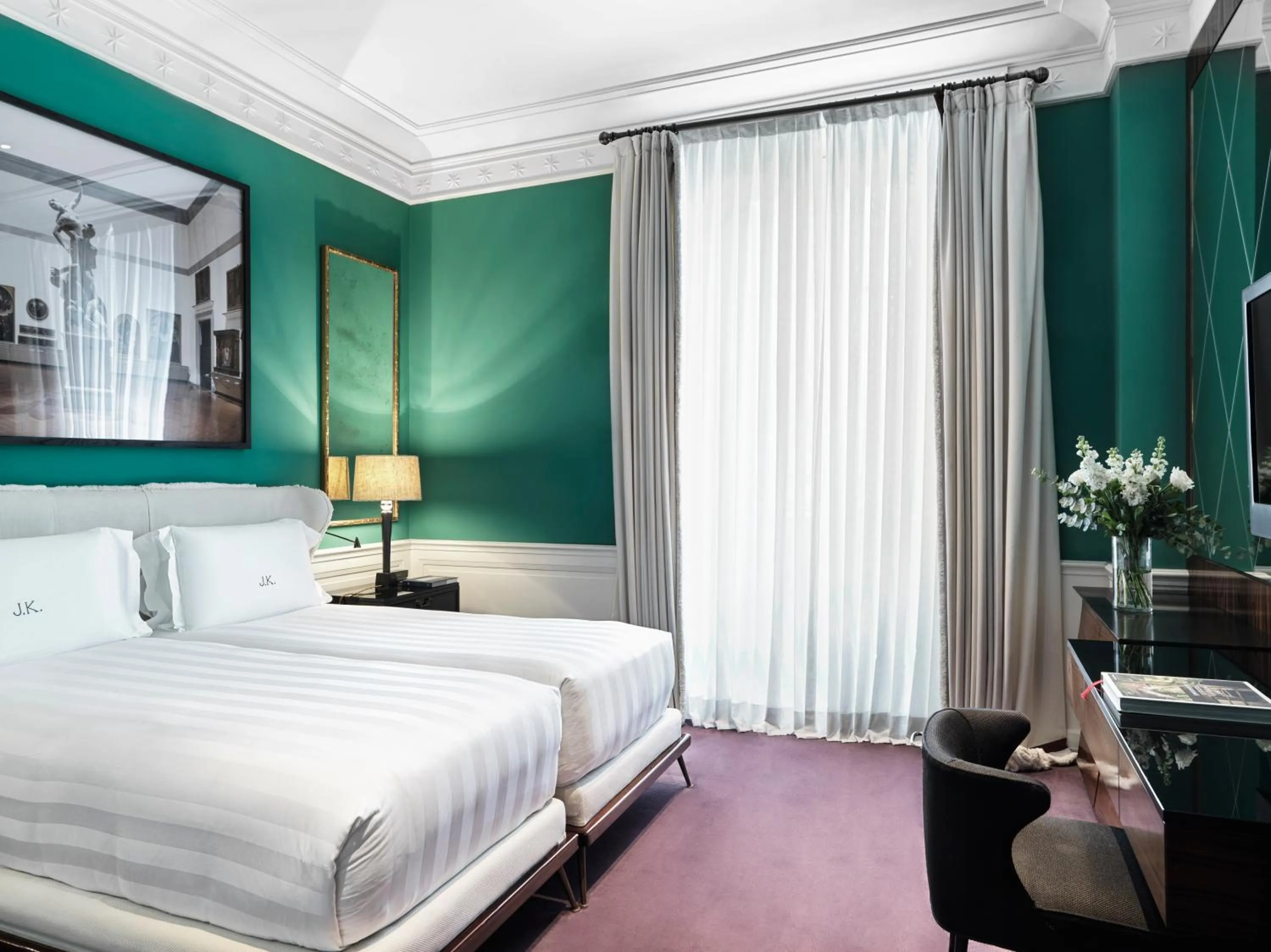 Bedroom, Bed in J.K. Place Roma - The Leading Hotels of the World