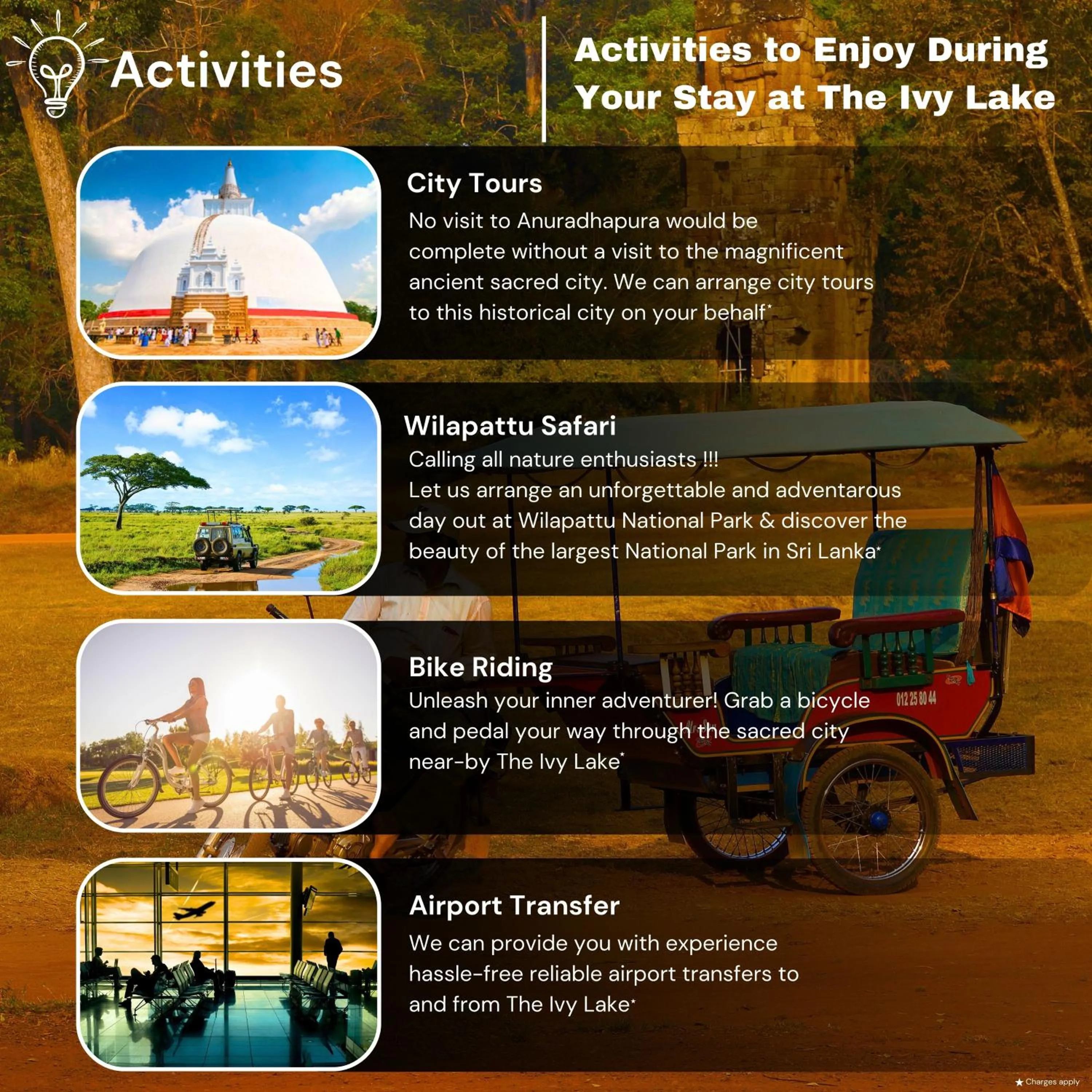 Area and facilities in The Ivy Lake