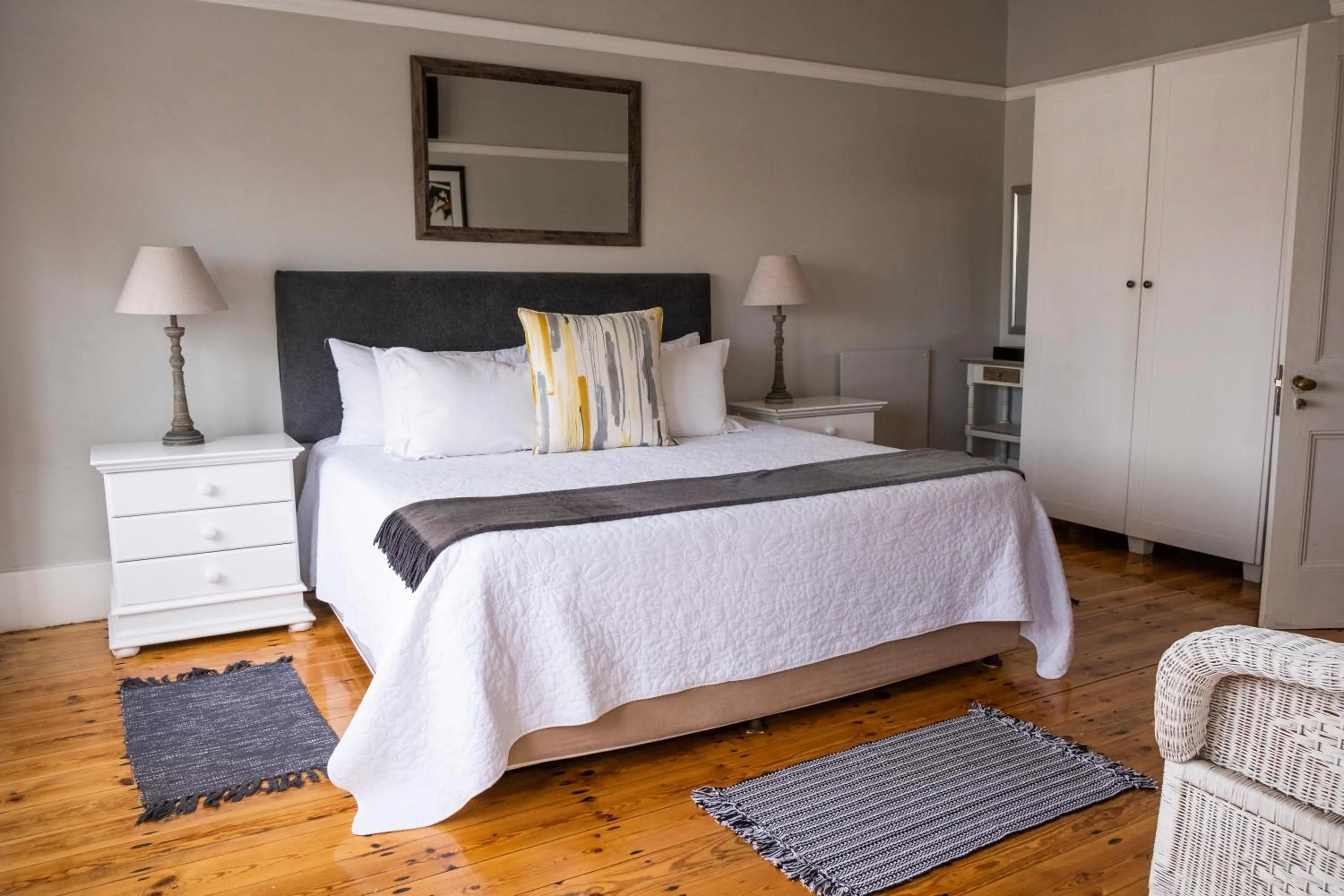 Bed in Conifer Beach House