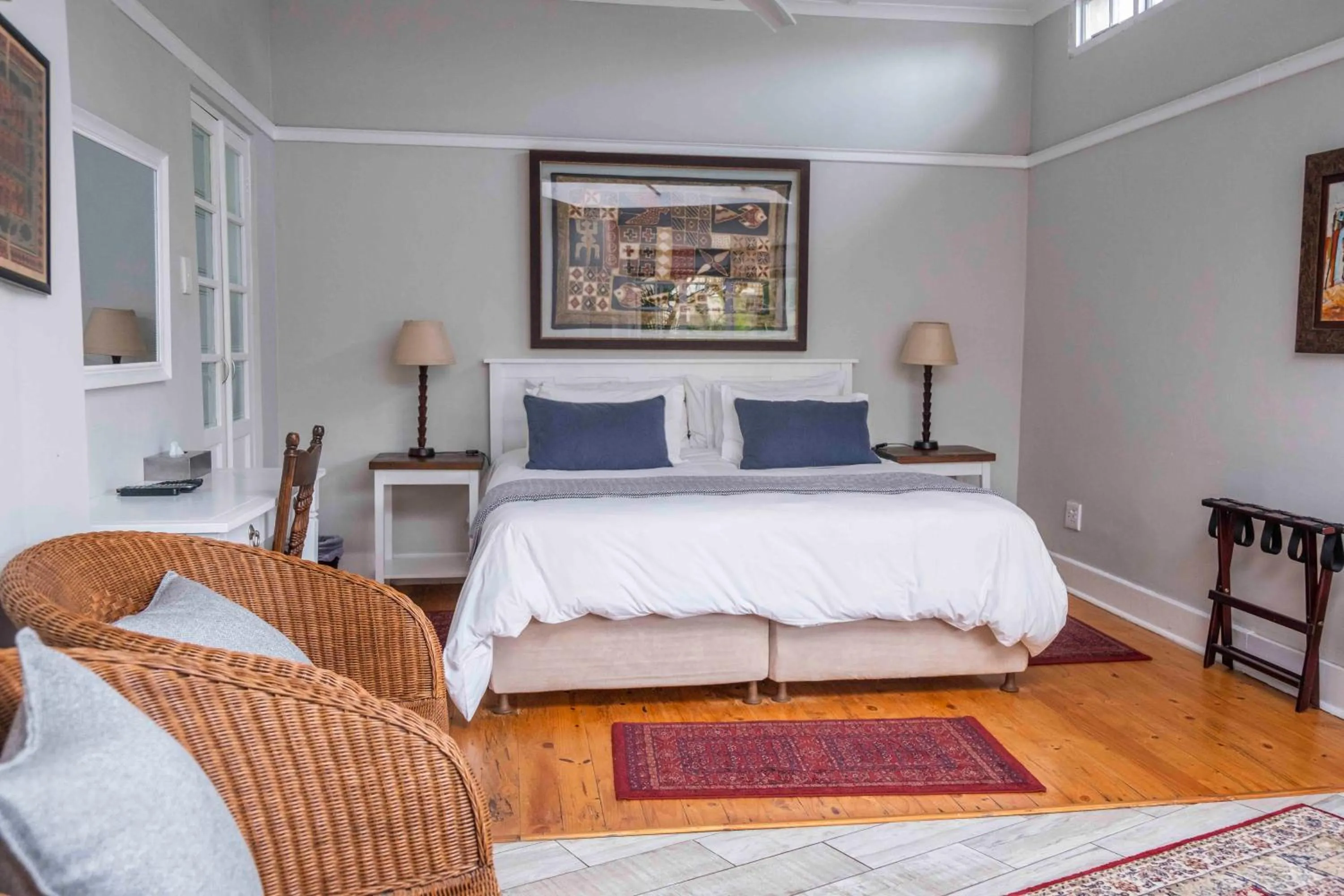 Bed in Conifer Beach House