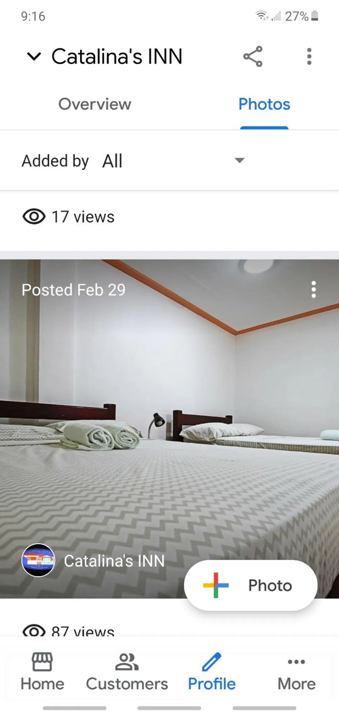 Bed in Catalinas inn