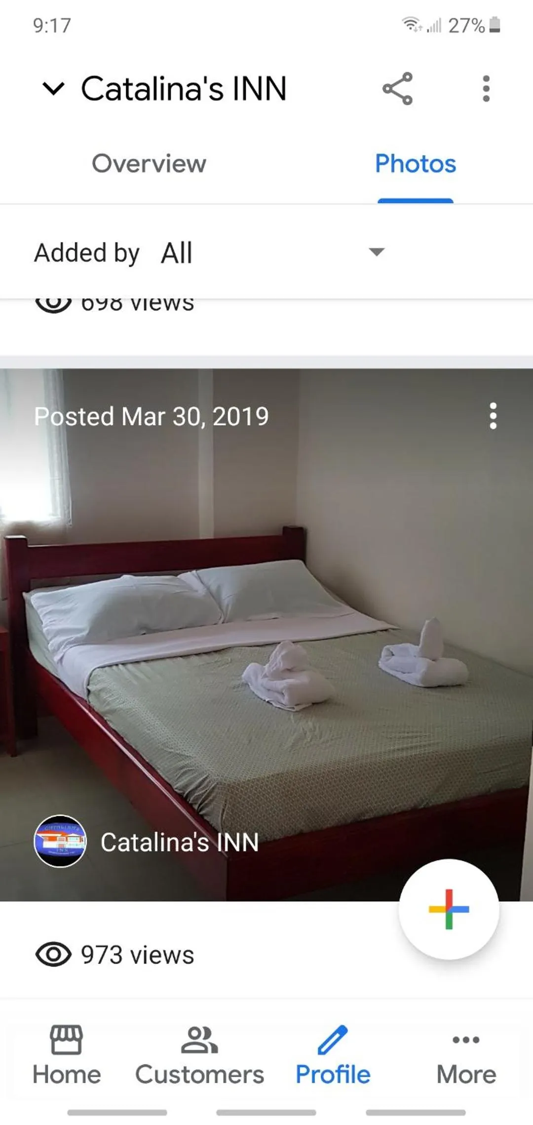 Bed in Catalinas inn