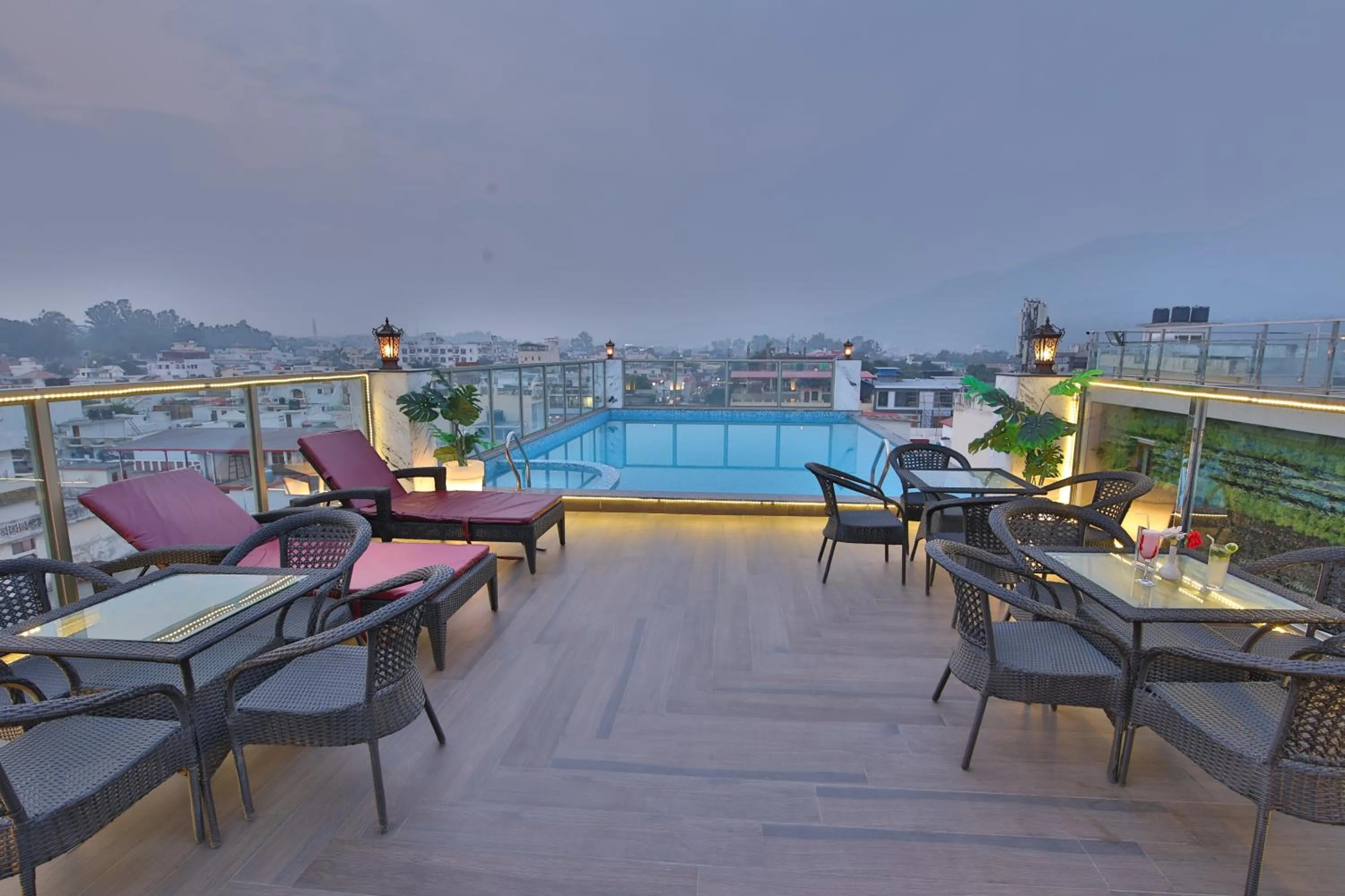 Pool view in Hotel Holy Vivasa