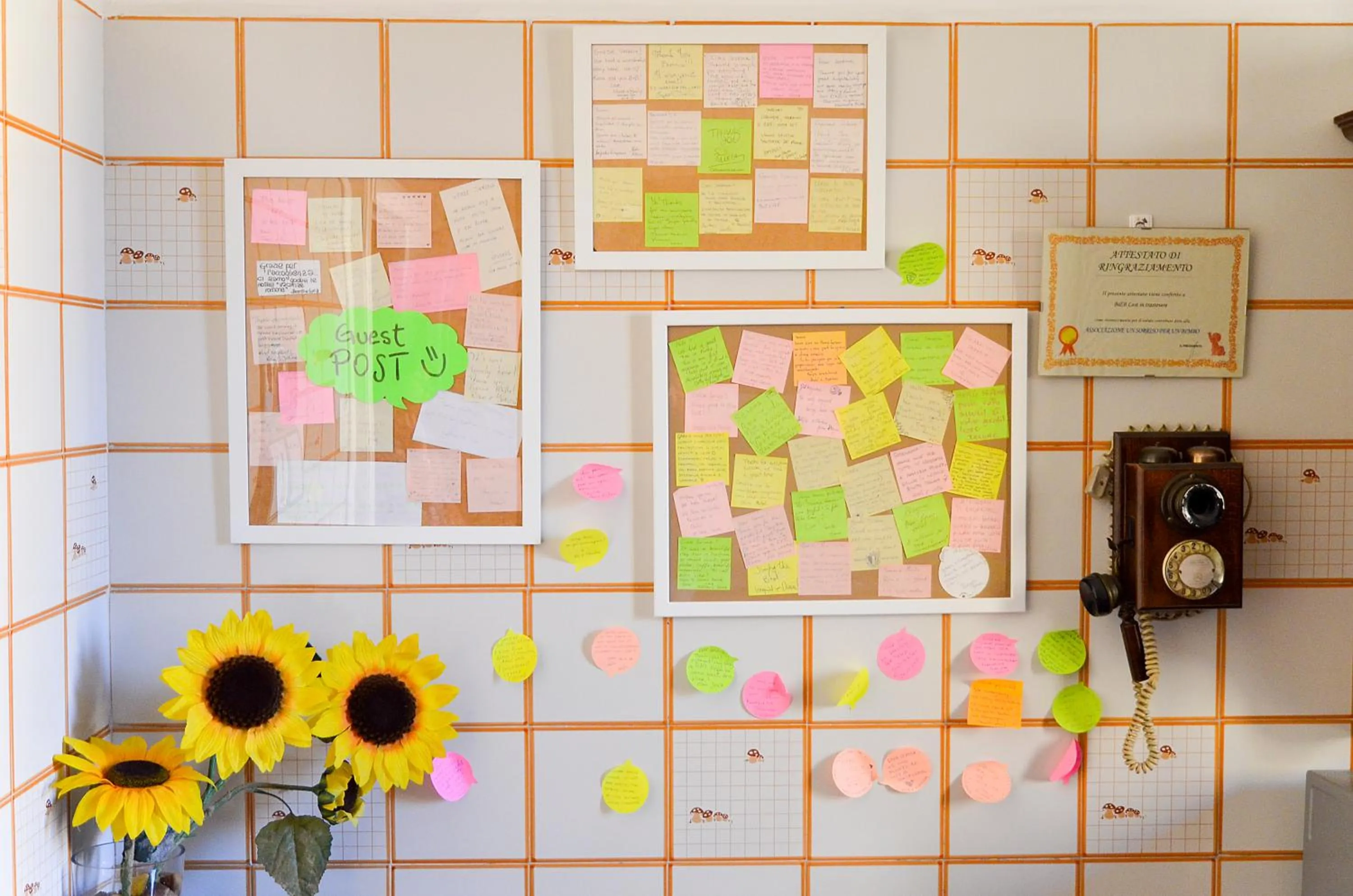 Decorative detail in B&B Lost in Trastevere