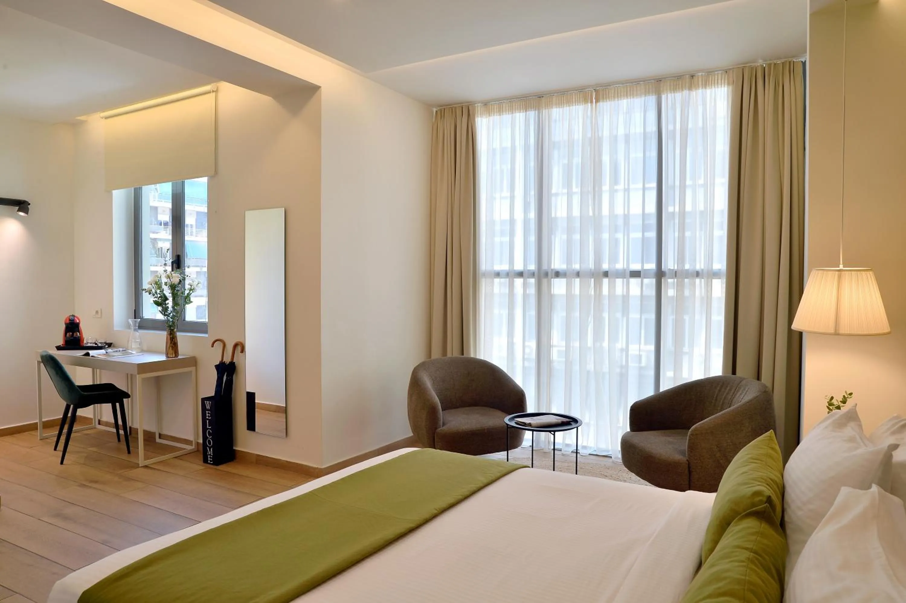 Bed in Alva Athens Hotel