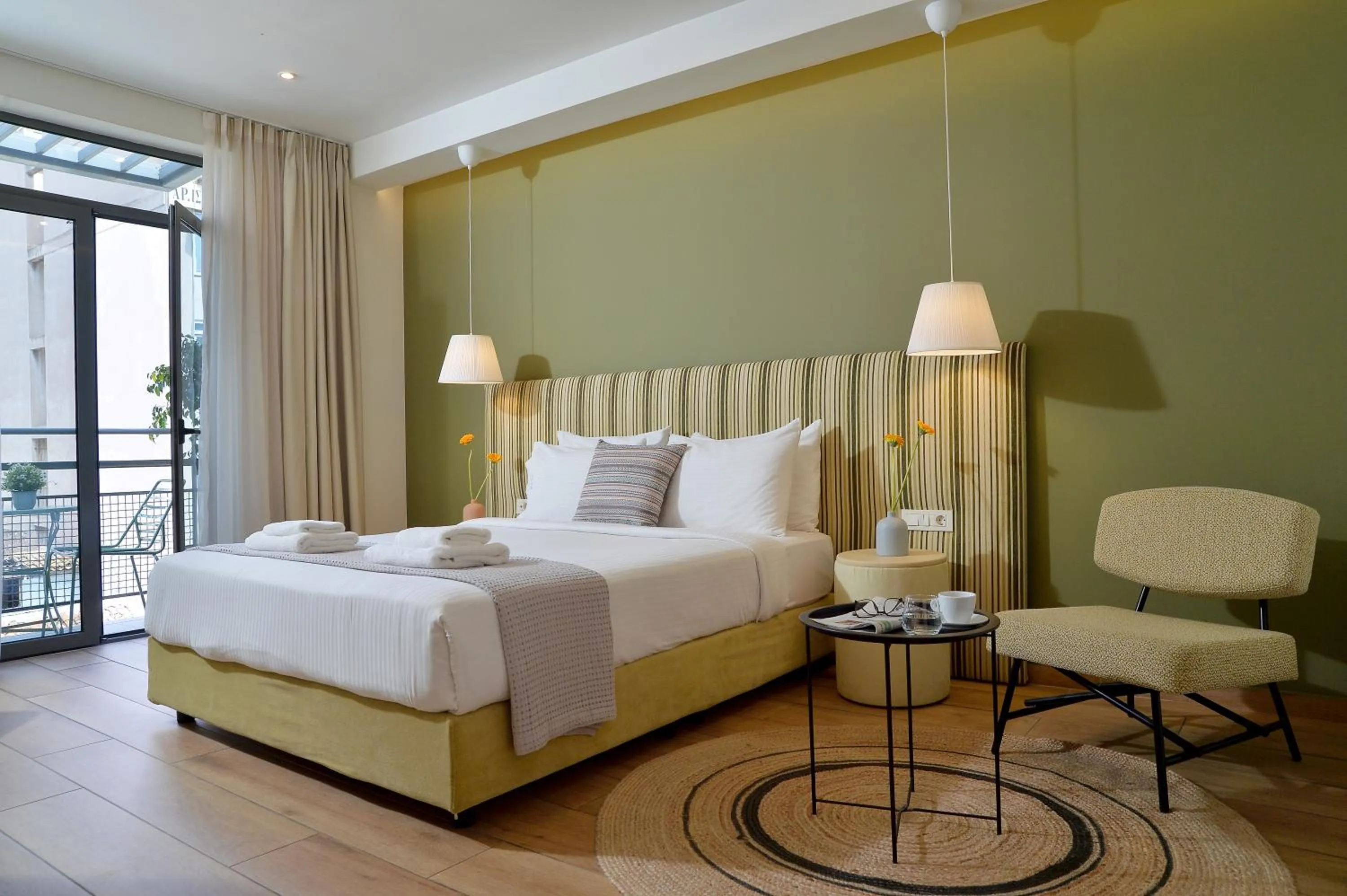 Bed in Alva Athens Hotel