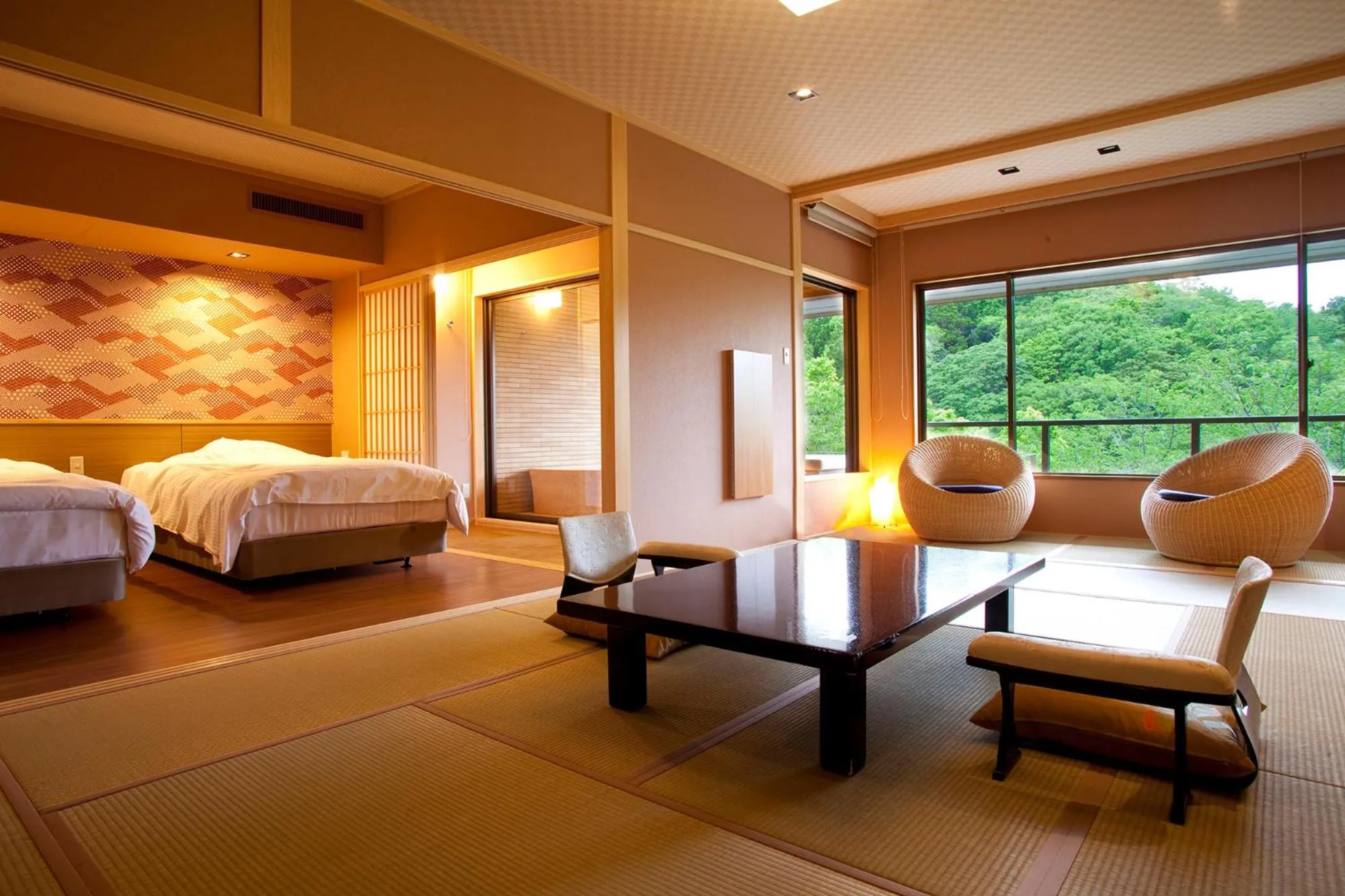 Living room, Bed in Hanashinsui