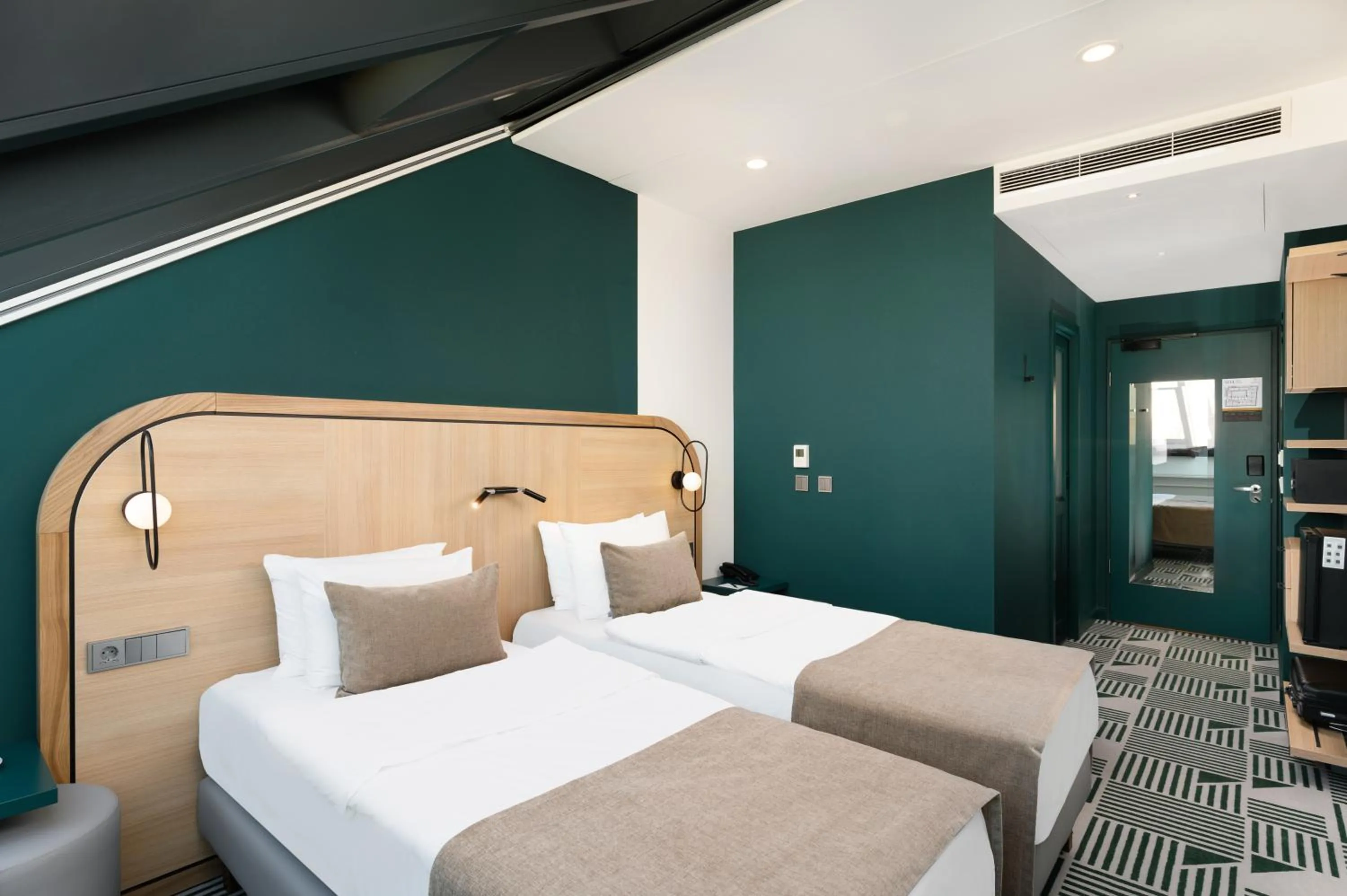 Bedroom, Bed in Hotel Oktogon Haggenmacher by Continental Group